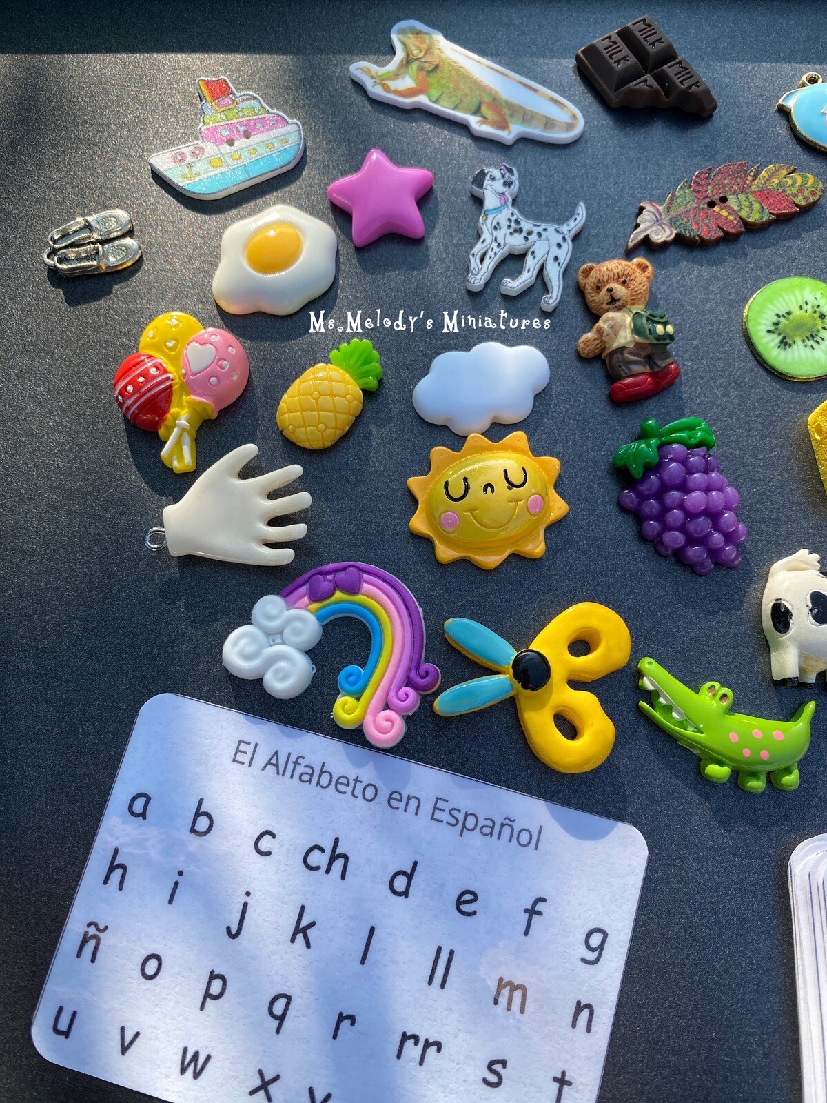 Spanish ABC Mini Objects Beginning Letter Sounds Phonics Montessori Sound Box