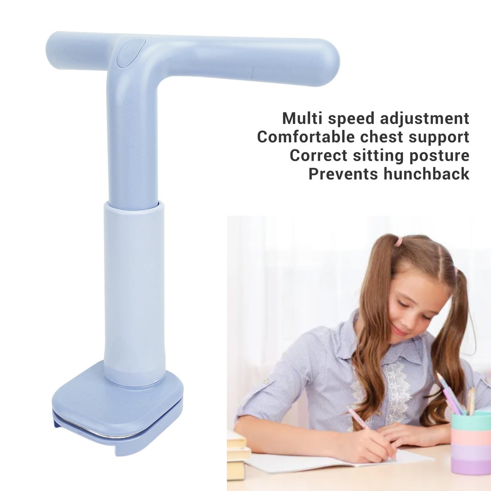 Adjustable Kids Sitting Posture Corrector, Small Writing Desk Posture Correct…