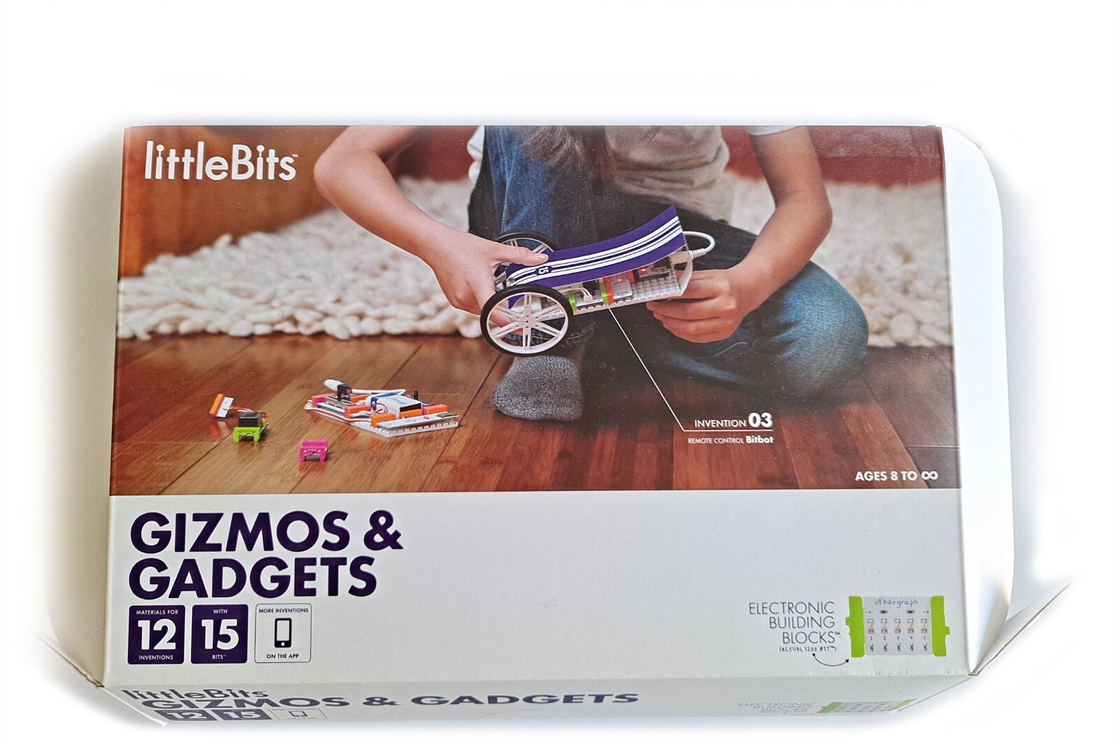 Little Bits Gizmos & Gadgets Kit, STEM – Electronic Bitbot Makers Toy – Open box