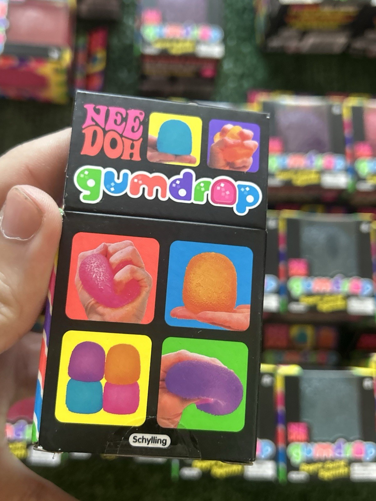 Schylling Authentic Nee Doh Gumdrop Super Solid Squish Needoh RARE – BLUE