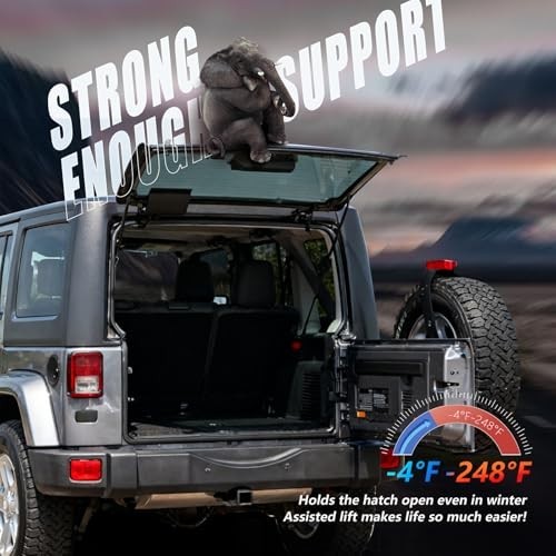 Rear Window Struts for Jeep Wrangler 2011-2017, Gas Shocks, Lift Support, OEM Fi