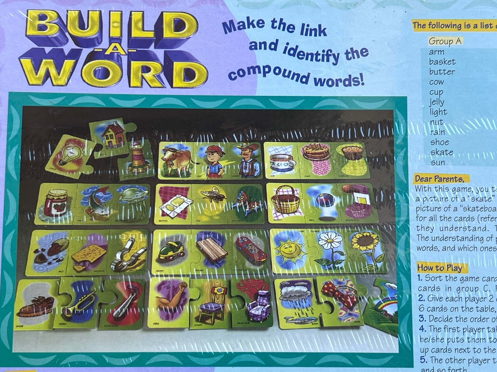 1998 Creative Toys Ltd. Build-A-Word Children’s Learning Game New In Box Israel
