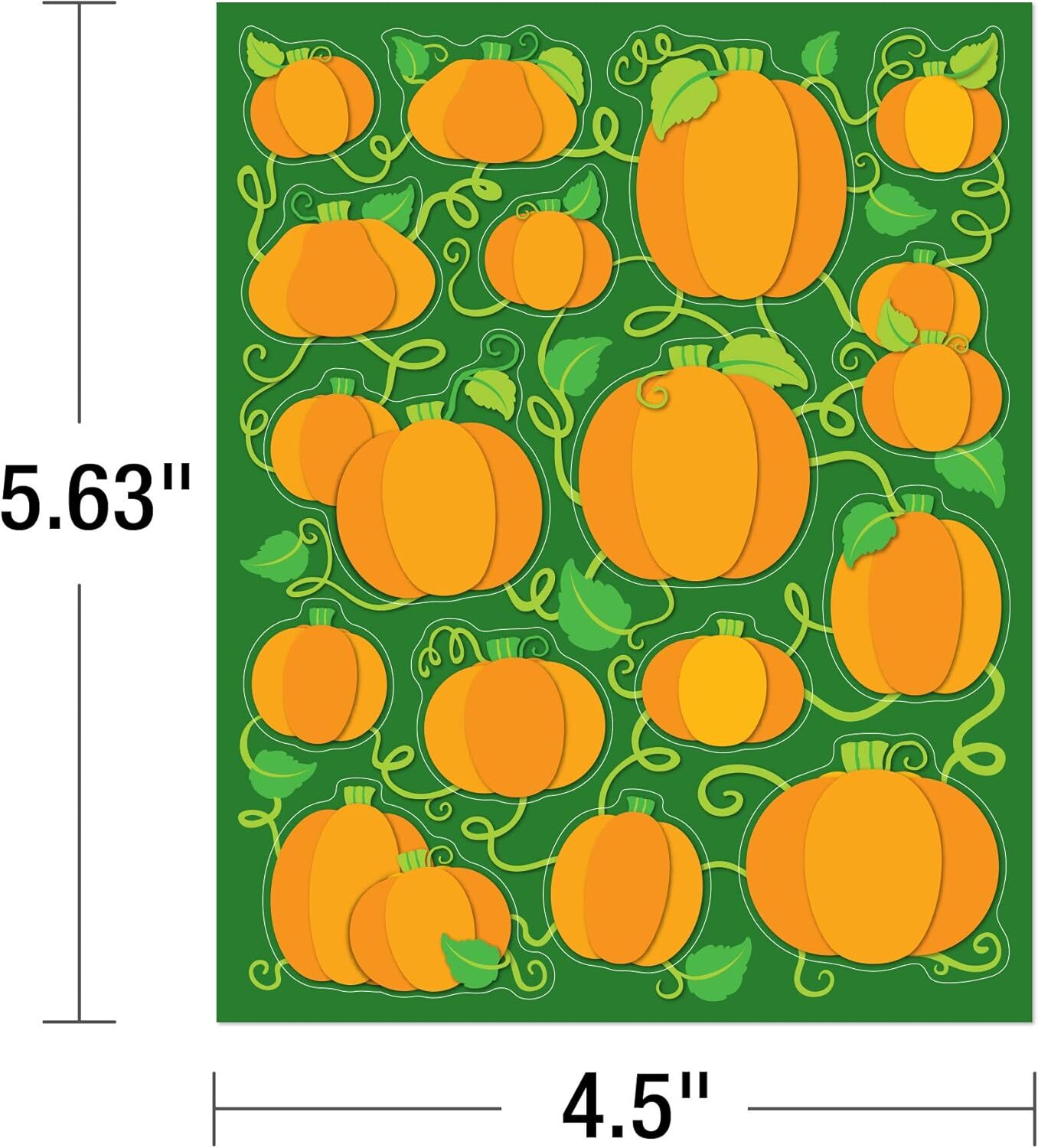 Carson Dellosa 96 Pumpkin Stickers, 6 Sheets of Incentives for Fall Crafts,