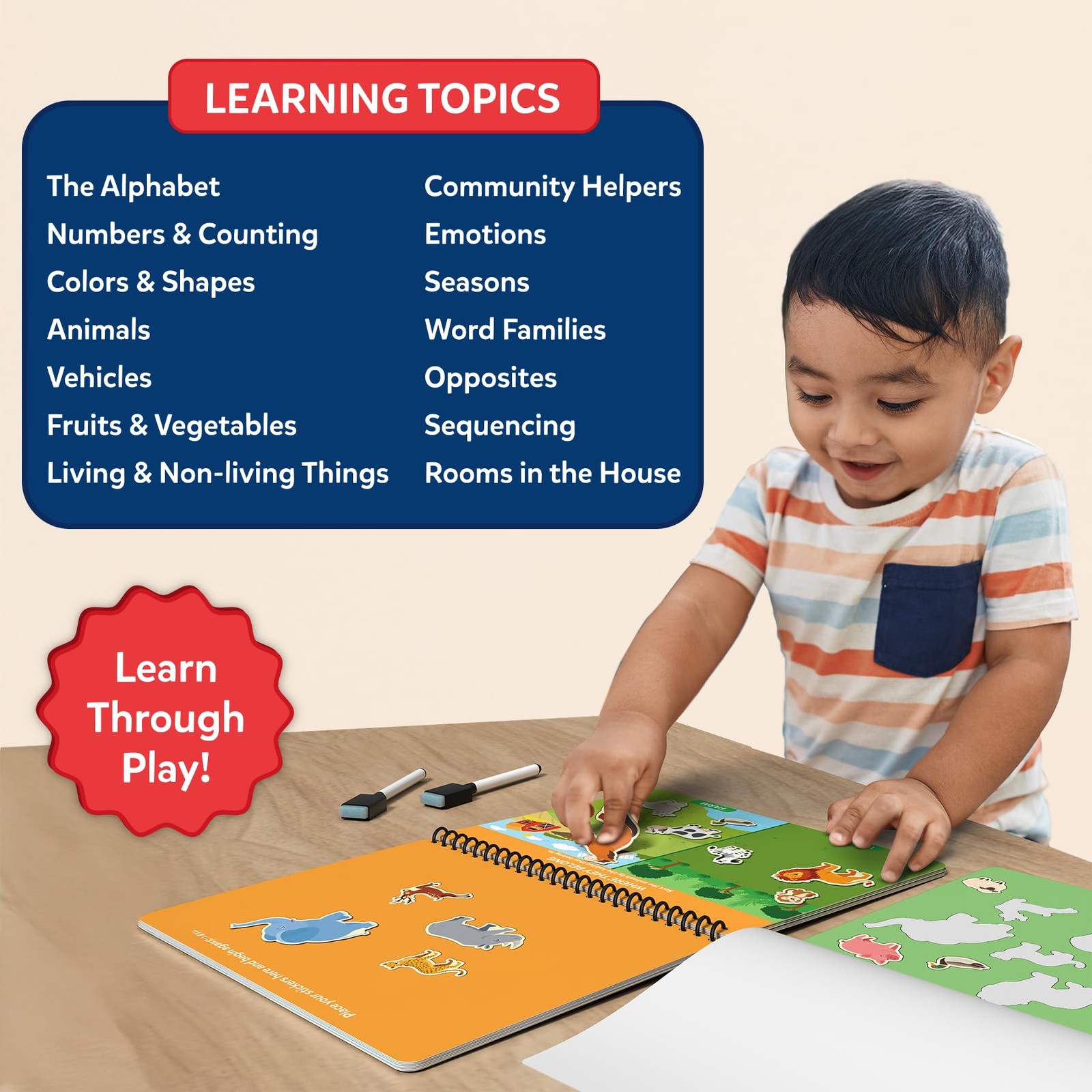 Busy Book for Preschoolers – Preschool Learning Activities, Mess-Free & Pre-A…