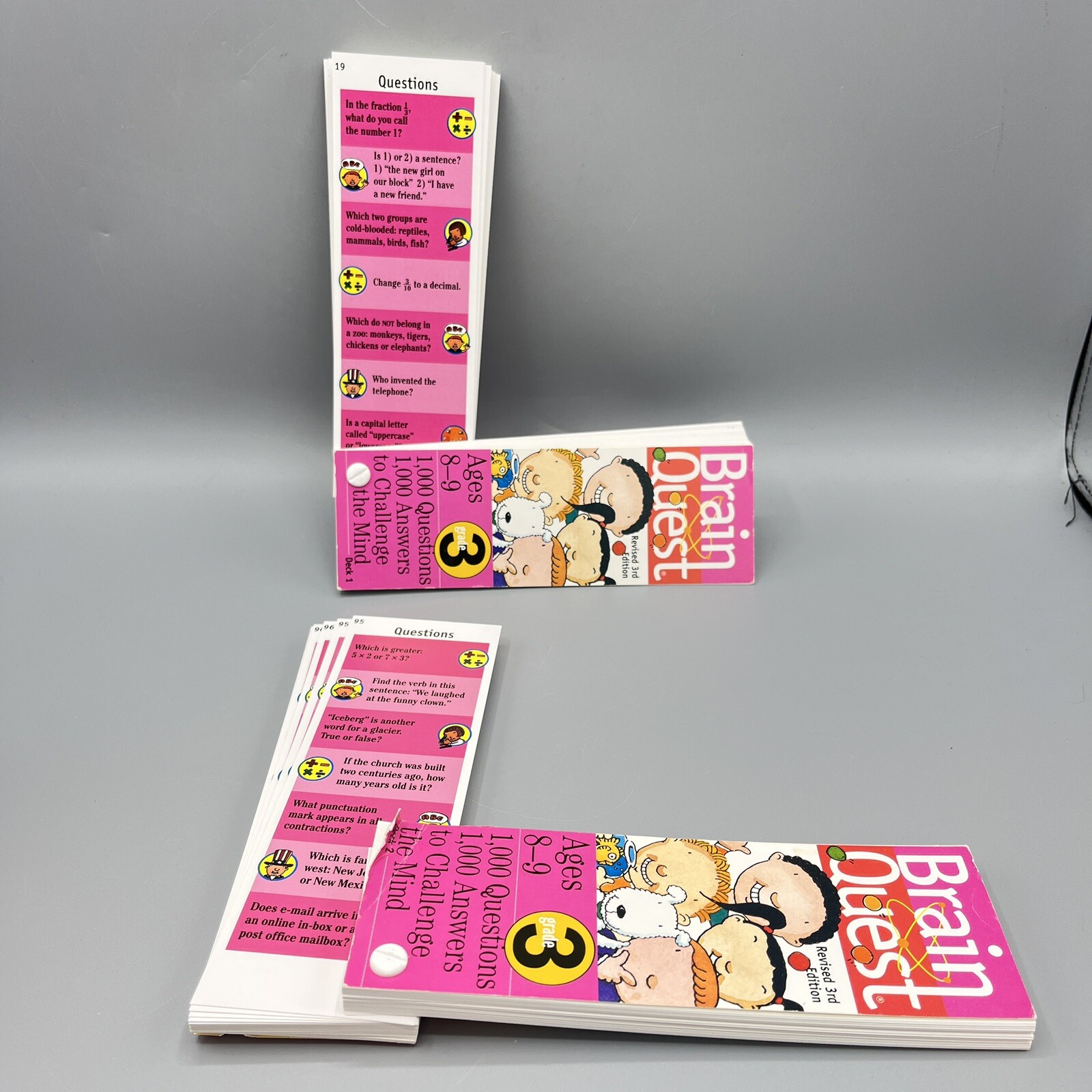 Brain Quest Quiz Cards 1000 Questions 3rd Grade Ages 8-9 Revised 3rd Edition – A