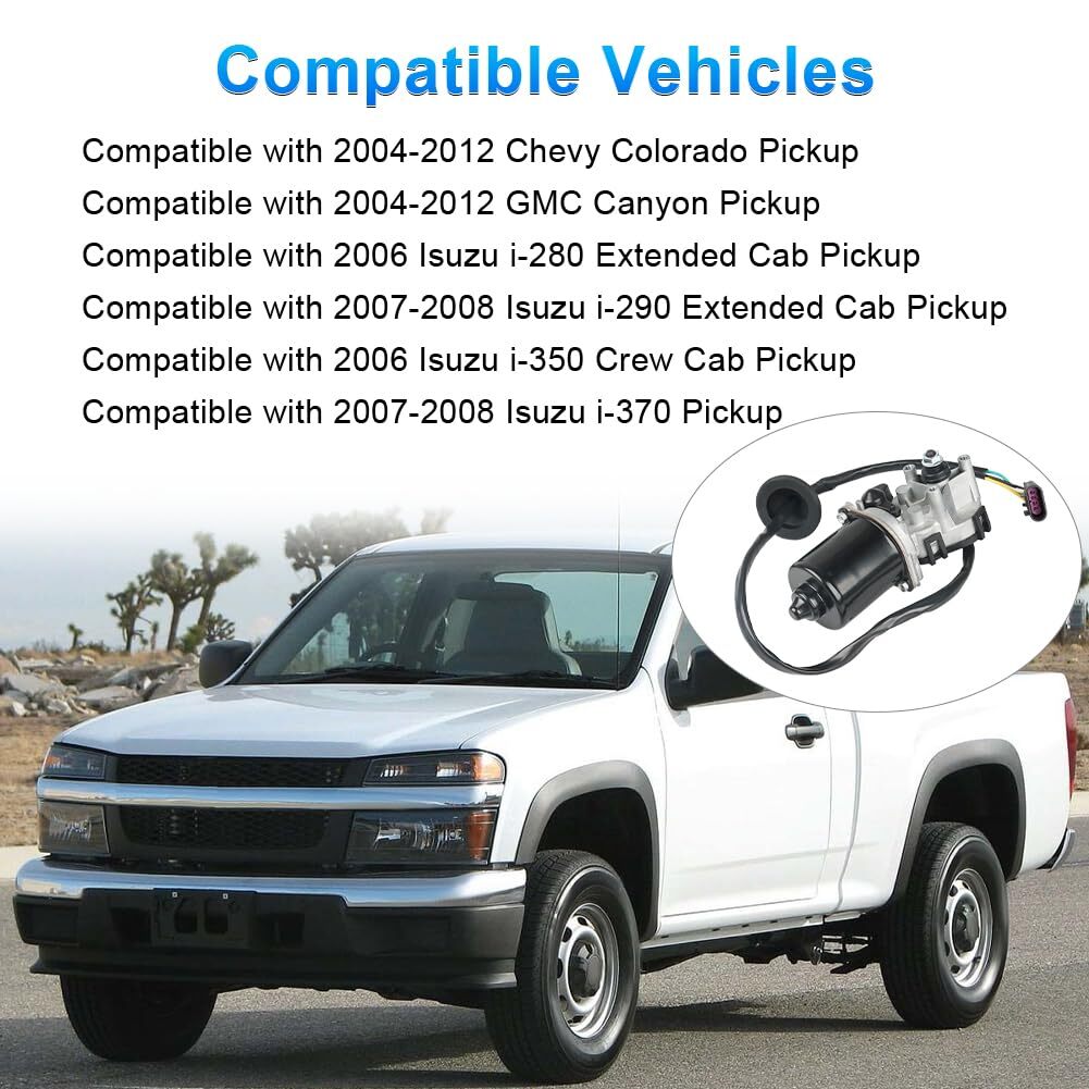 Front Windshield Wiper Motor Compatible with Chevy Colorado GMC Canyon 2004-2012