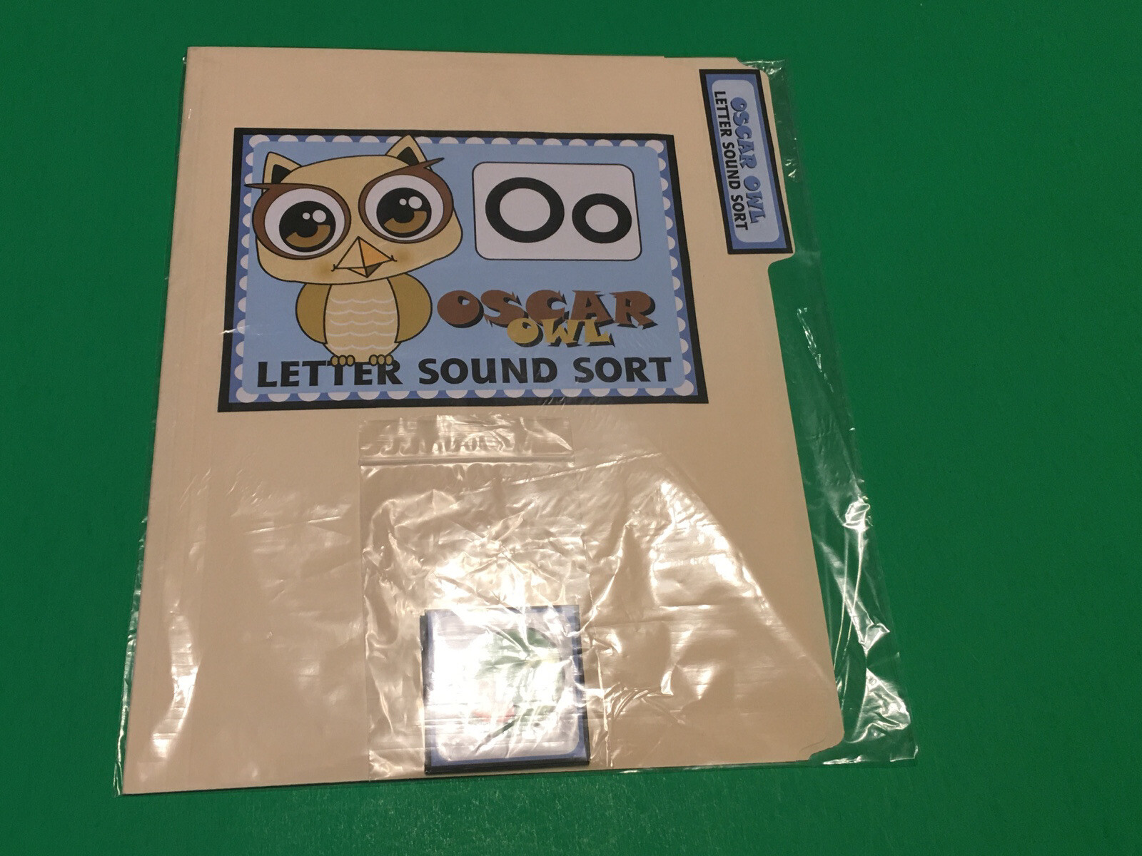 Oscar Owl – Letter Oo – DIY File Folder game – Printed / Uncut