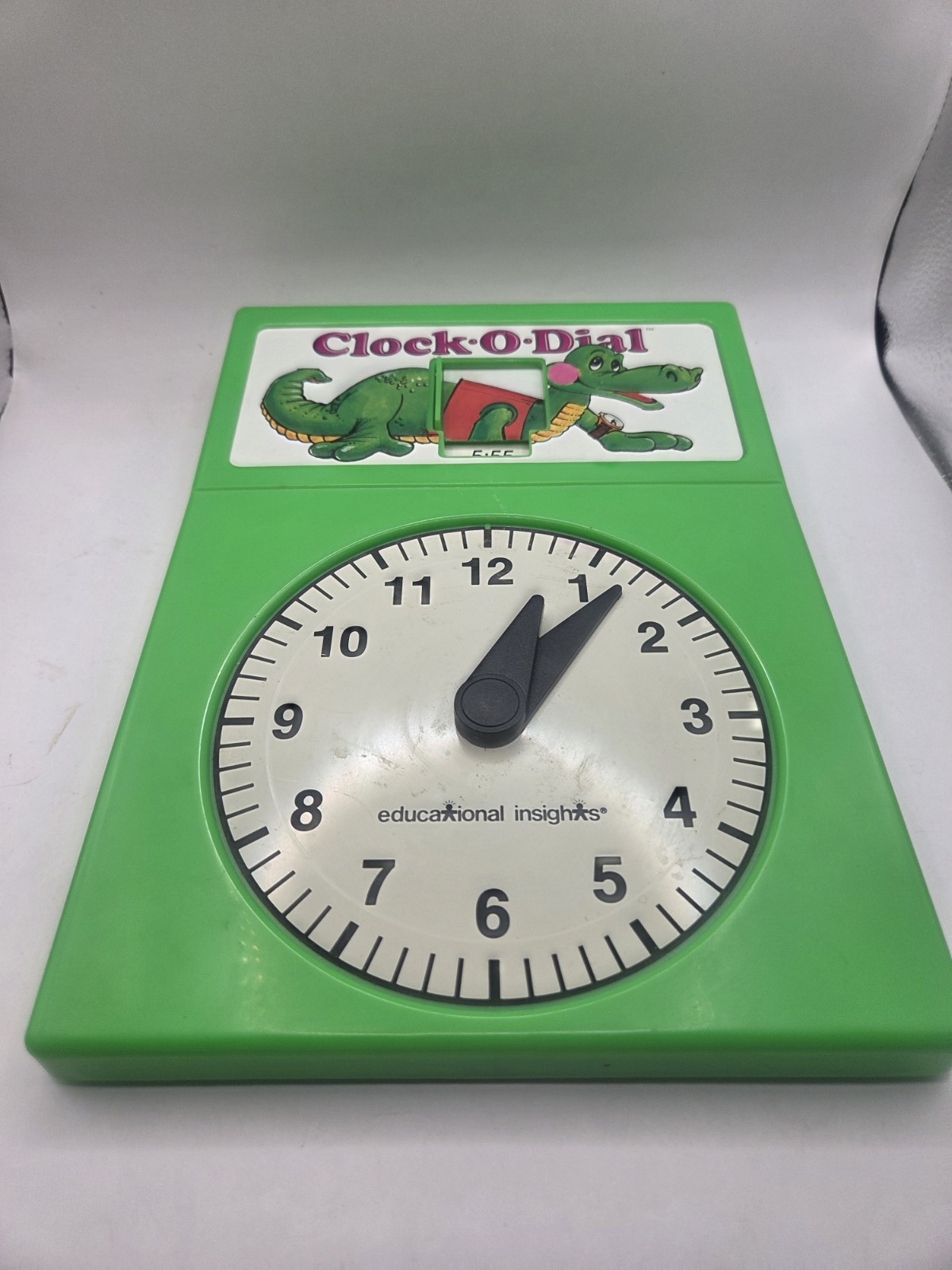 Vint. Clock O Dial Educational Best Toy Analog Time Teaching Set of 4 wheels 80s