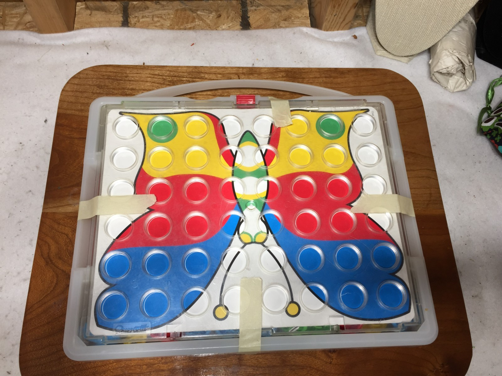 Quercetti Fantacolor Junior Mosaic Pegboard Set Butterfly Fish Made In Italy