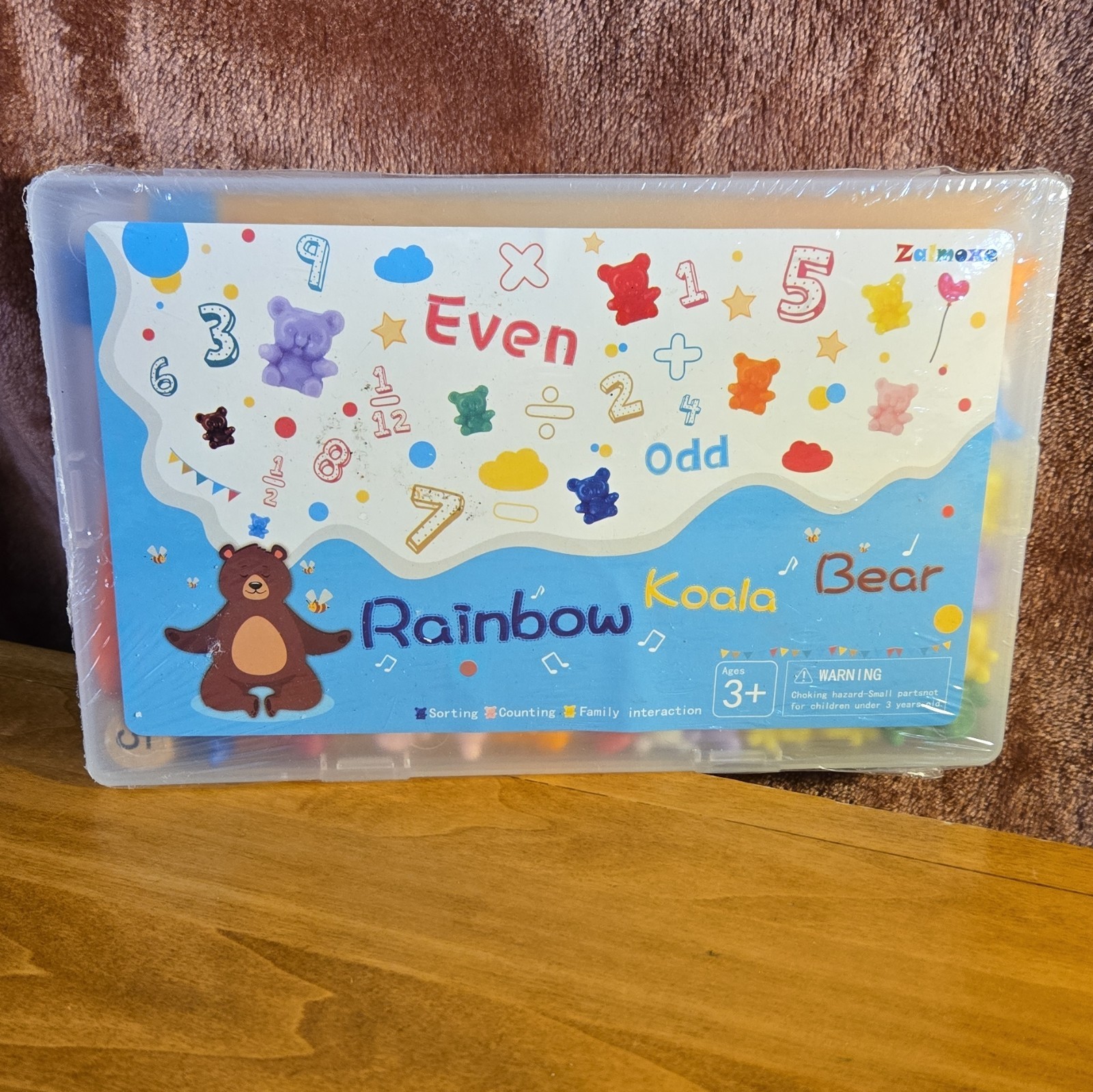 ZaImoxe Rainbow Koala Bear Math Learning Toy Set, Multicolor, Ages 3+