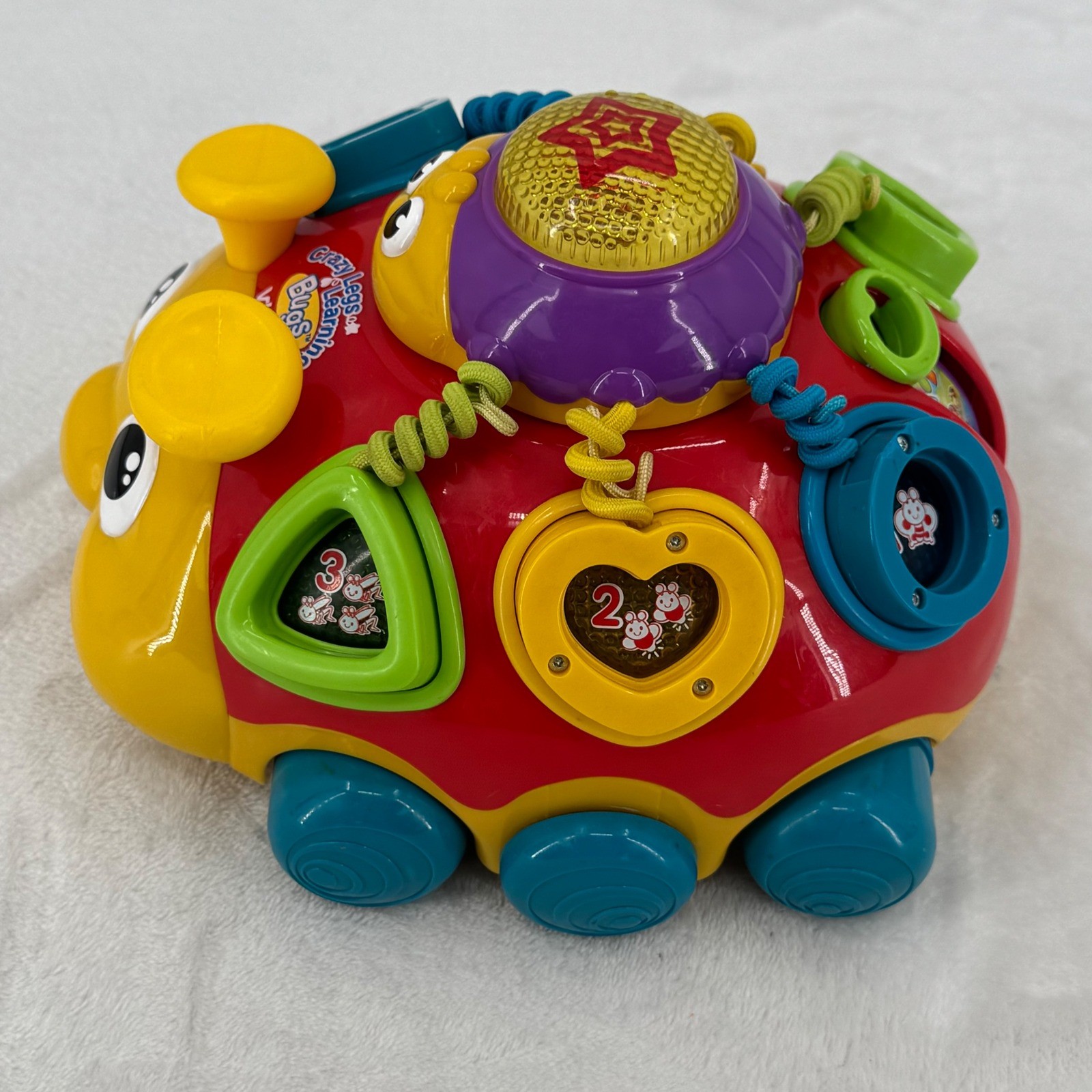 Vtg VTech Crazy Legs Learning Bright Bug Kids Educational Toy Musical Pull Toy