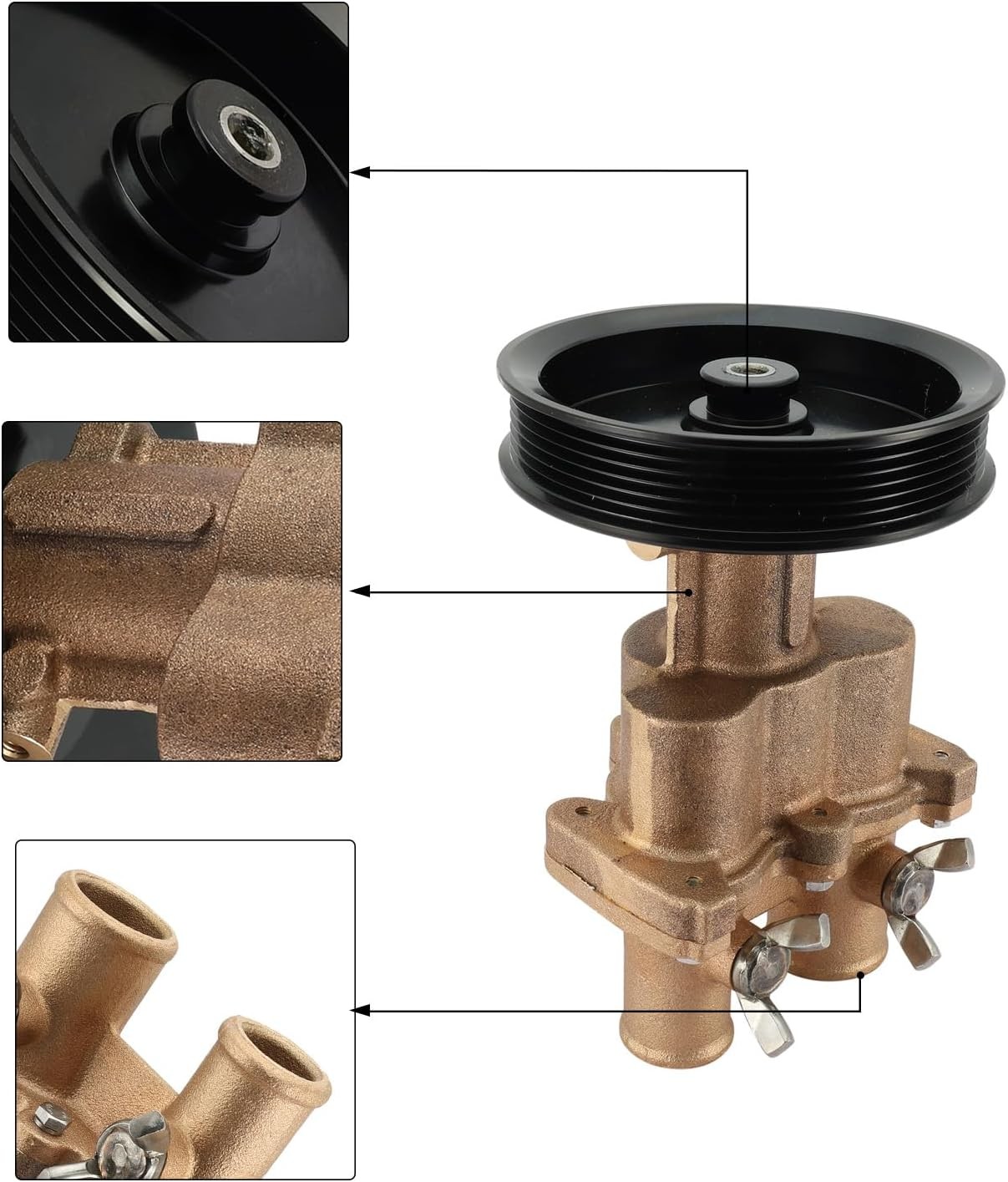 Raw Sea Impeller Water Pump 8M0139995 for Mercury Mercruiser 4.3L 5.0L 5.7L