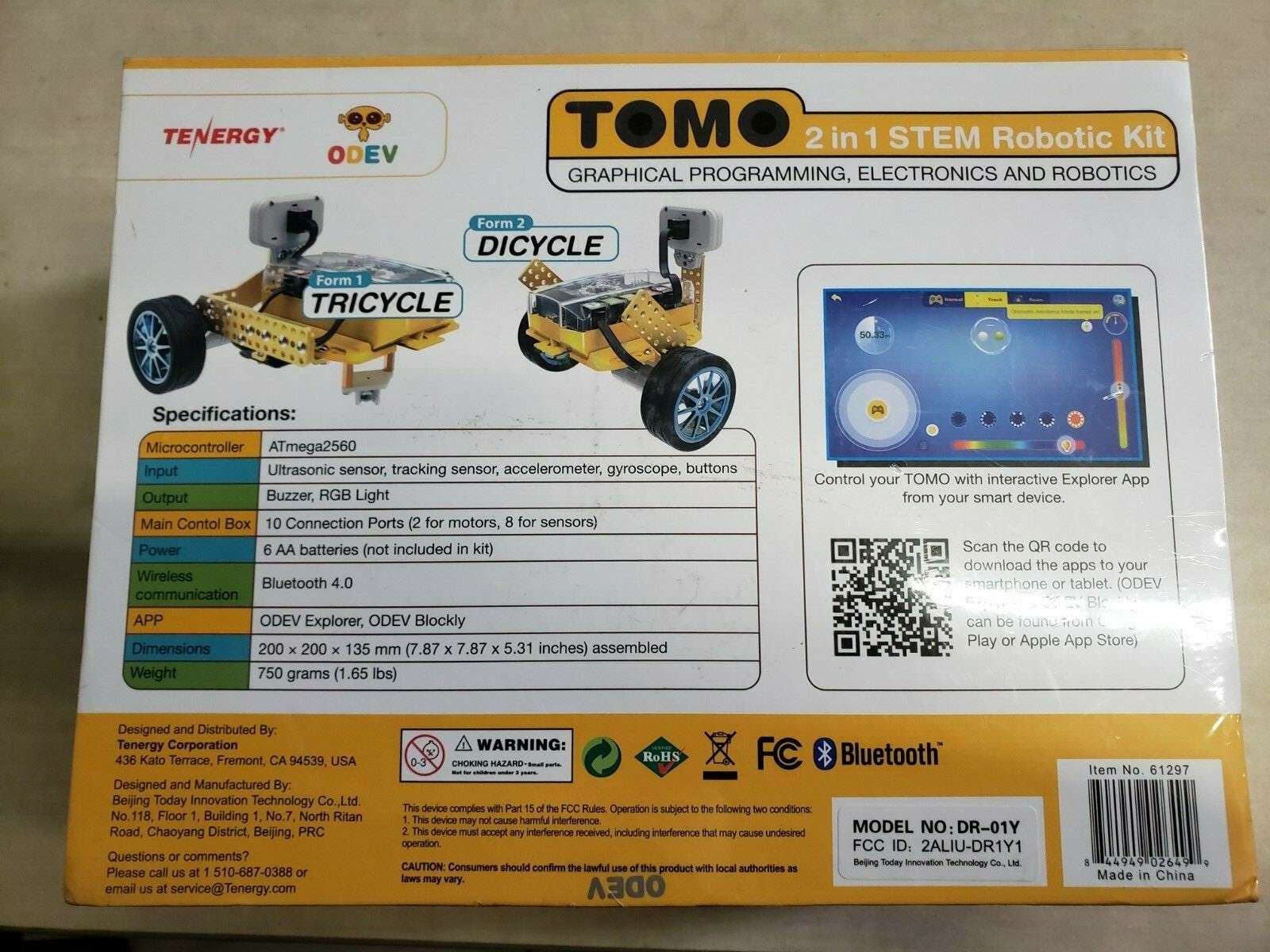 NEW Tenergy Educational Robotic Kit for Kids Age 8+ Tomo STEM Robot 2-in-1 DIY