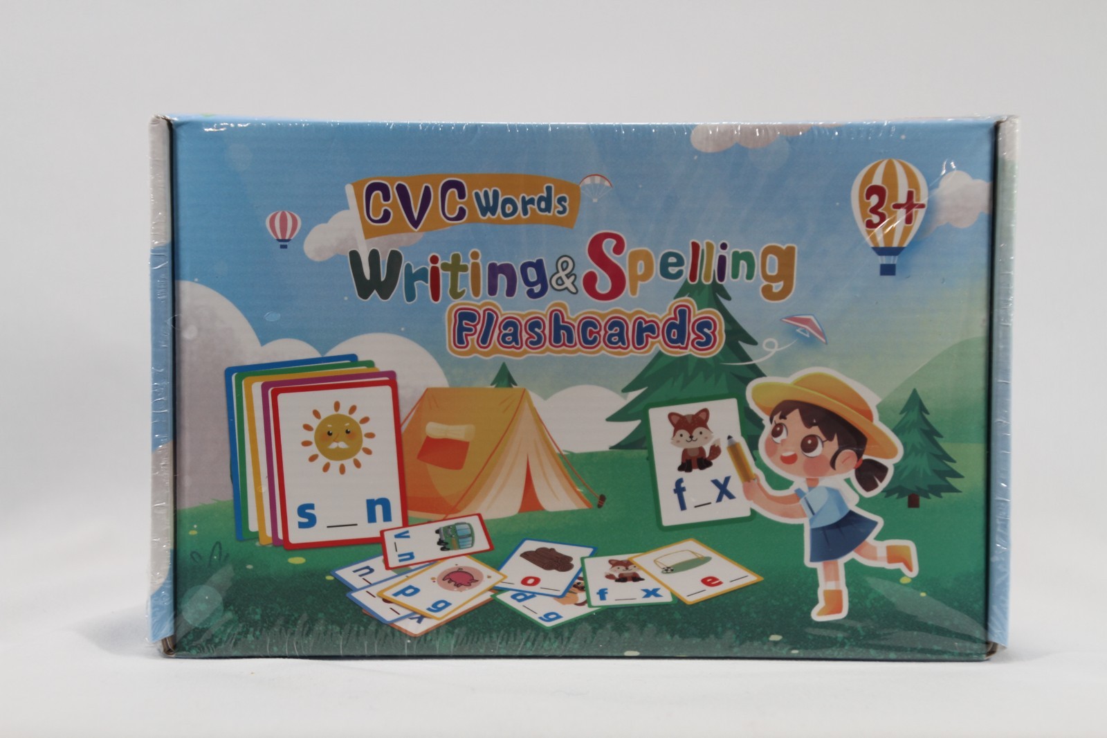 Sight Words Flash Cards Kindergarten, 100 CVC Word Writing Spelling Reading G…