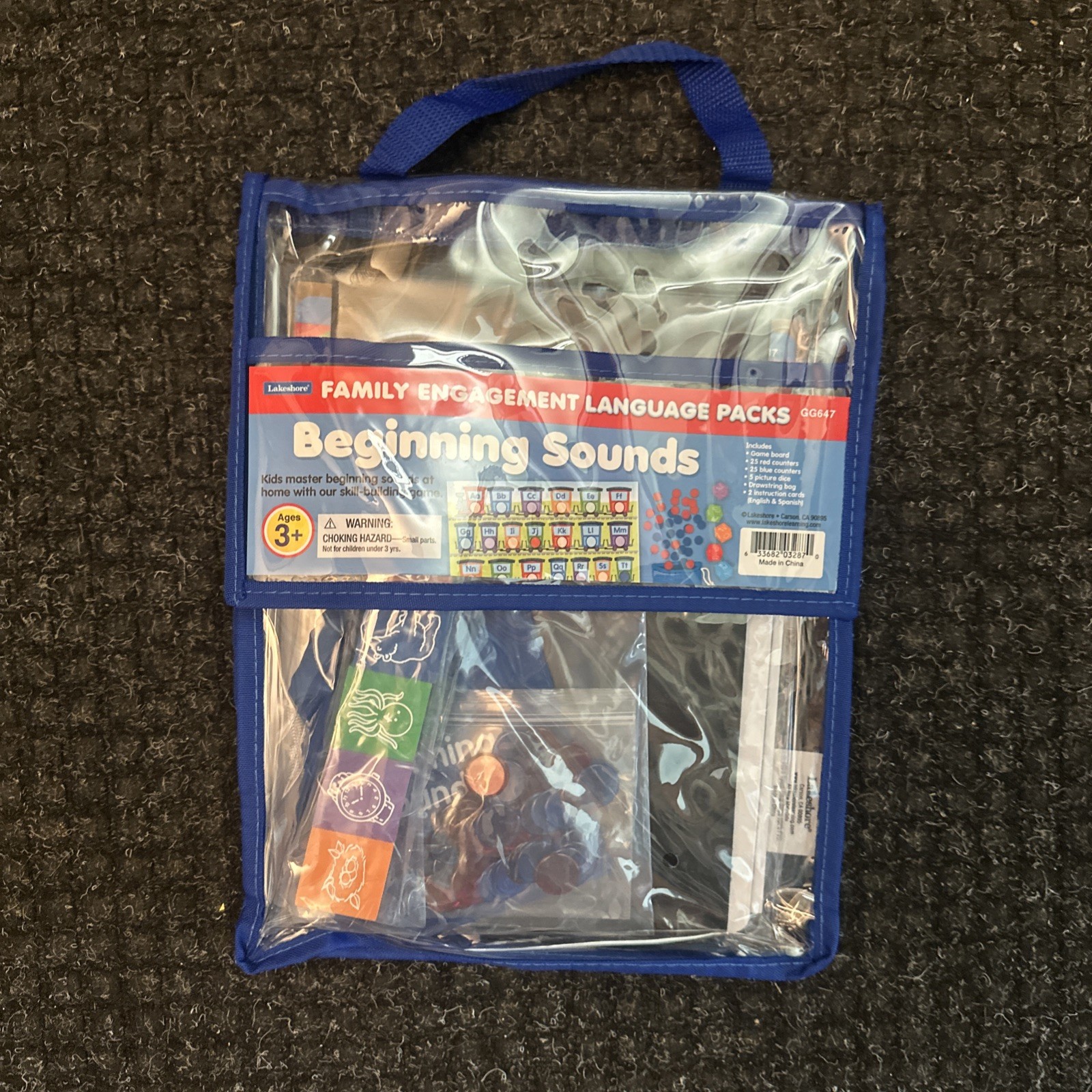 Family Language: English & Spanish Pack Beginning Sound, Manipulative’s, Dice,