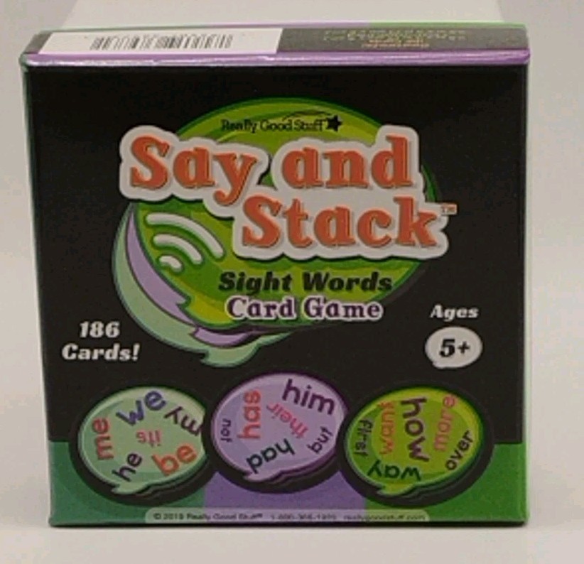 Say And Stack Sight Words Card Game
