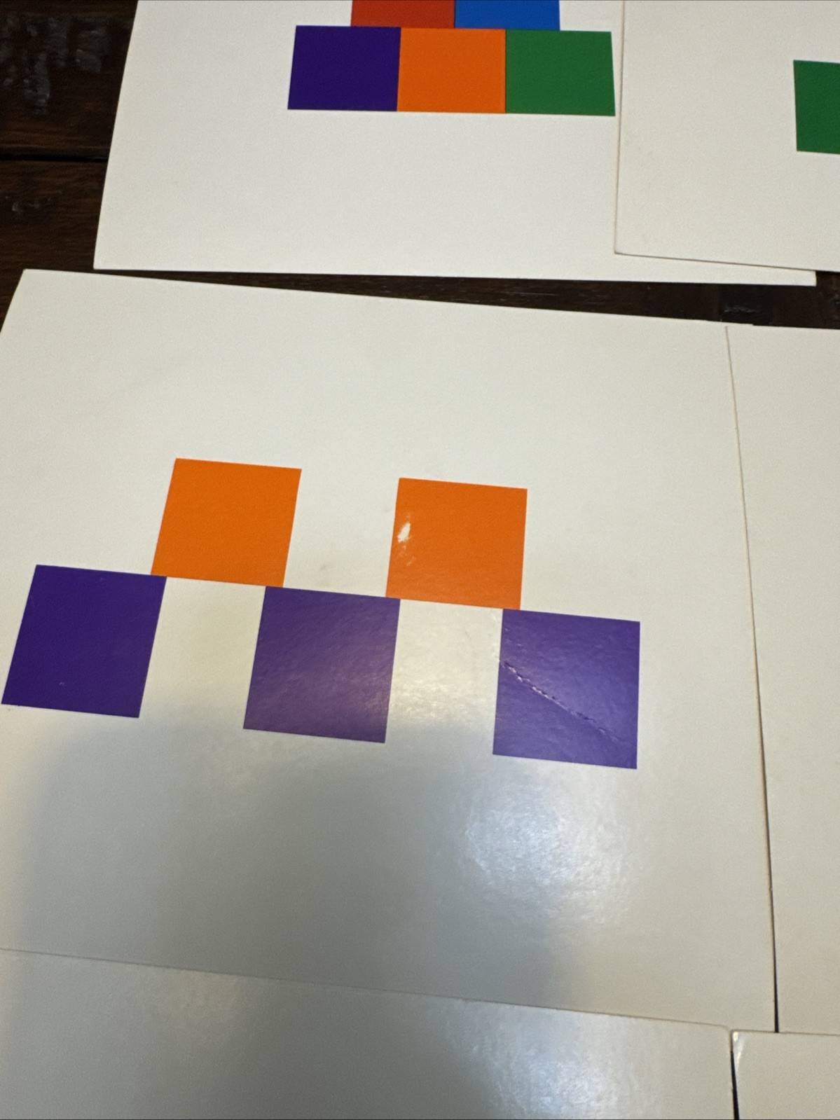 DLM Design Cards for Colored Inch Cubes p.111 cards 1-32 Developmental Learning