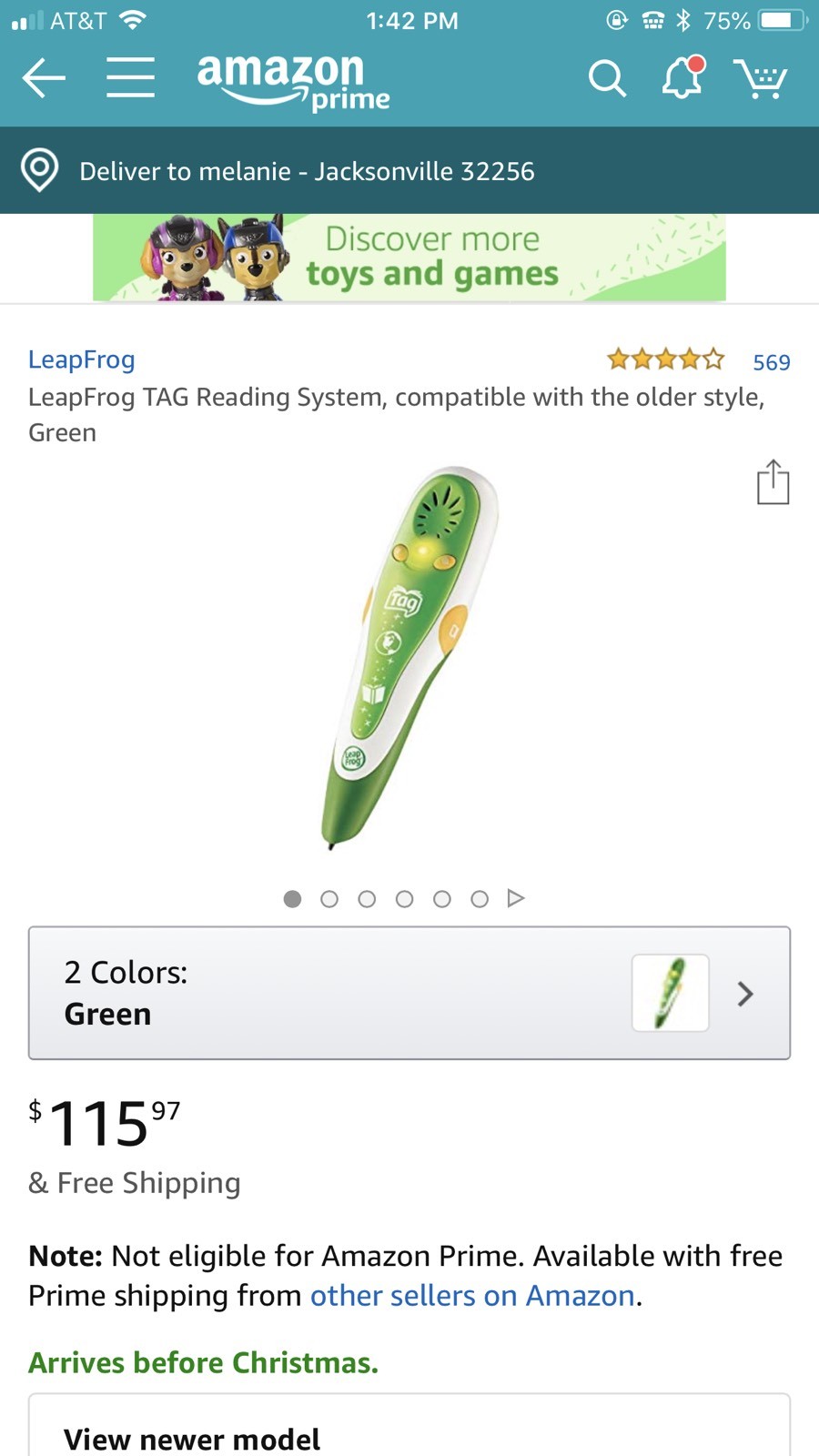 (Green) – LeapFrog TAG Reading System Brand New In Box