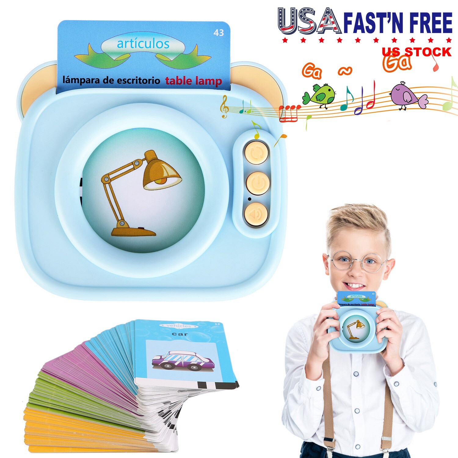 Toddler Toys Talking Flash Cards 224 Sight Words Pocket Speech English Toddlers