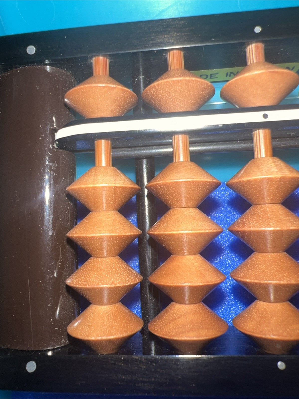 2 Maruichi Abacus Soroban 23 & 13 digits One-Touch Wooden +Inlays+Case