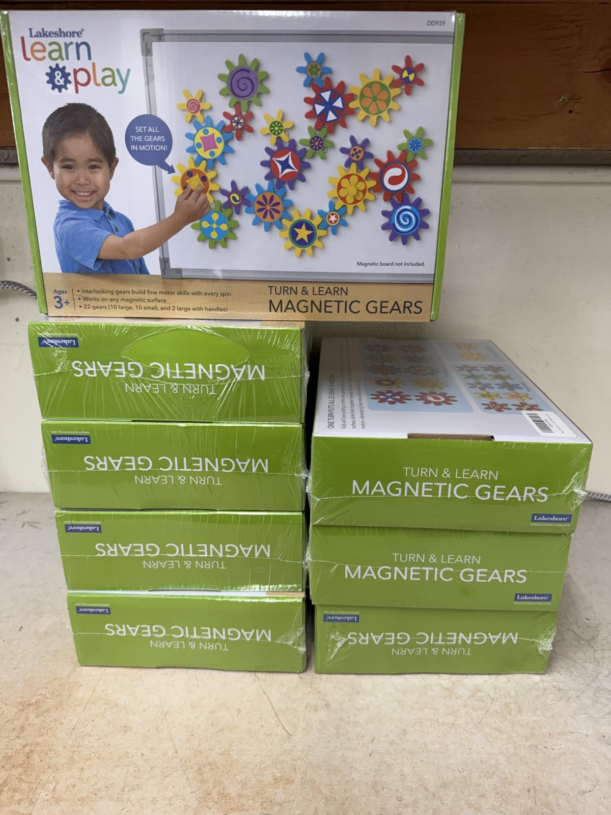 Lakeshore Magnetic Gears Set 22 pcs learn and play STEM Toy Ages 3+ New Sealed