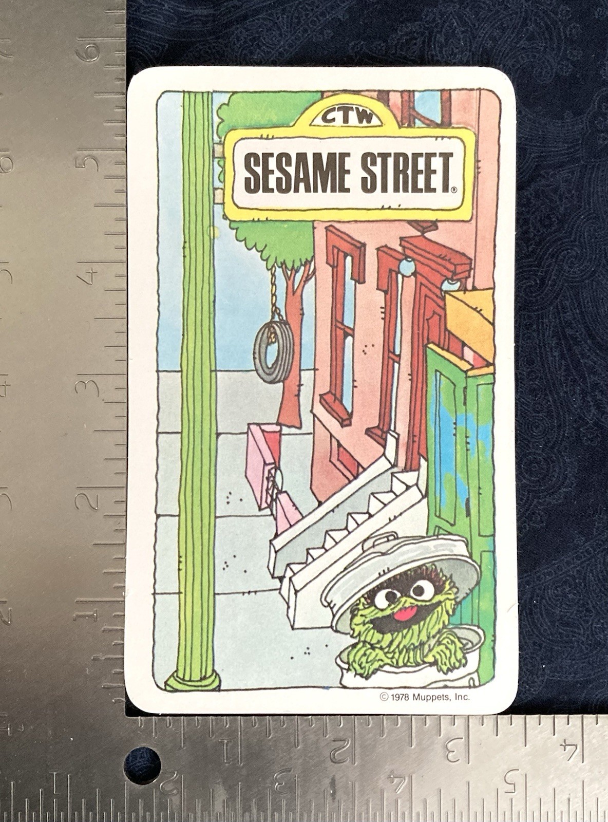 1986 Sesame Street Words Flash Cards Muppets Color Cards Golden Set of 30