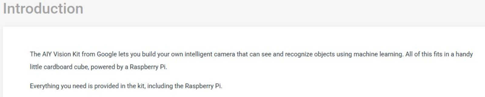 Google AIY Vision Kit V1.1 AI Raspberry Pi Zero included NEW