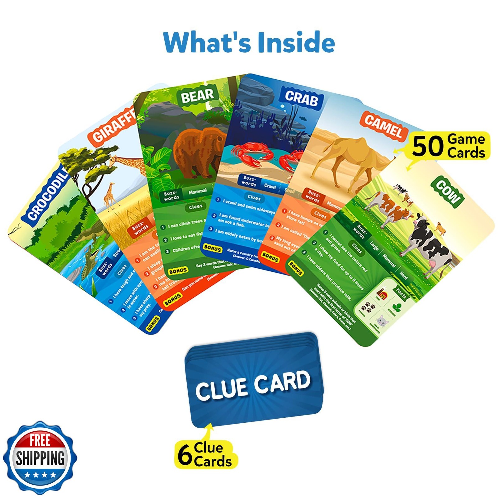 Skillmatics Guess in 10 Animal Planet, Card Game, Perfect for Boys, Girls, Ki