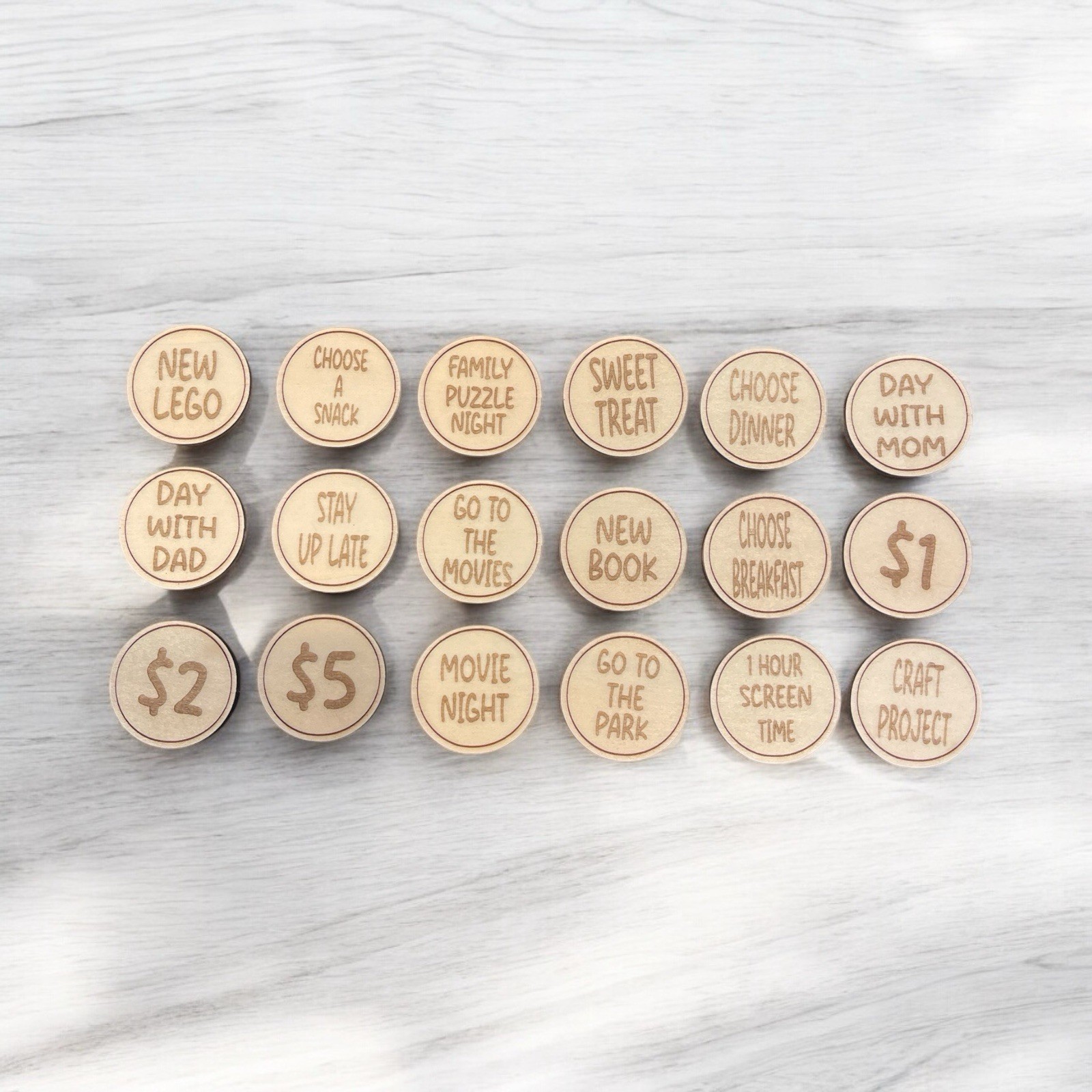 Personalized Reward Tokens For Kids