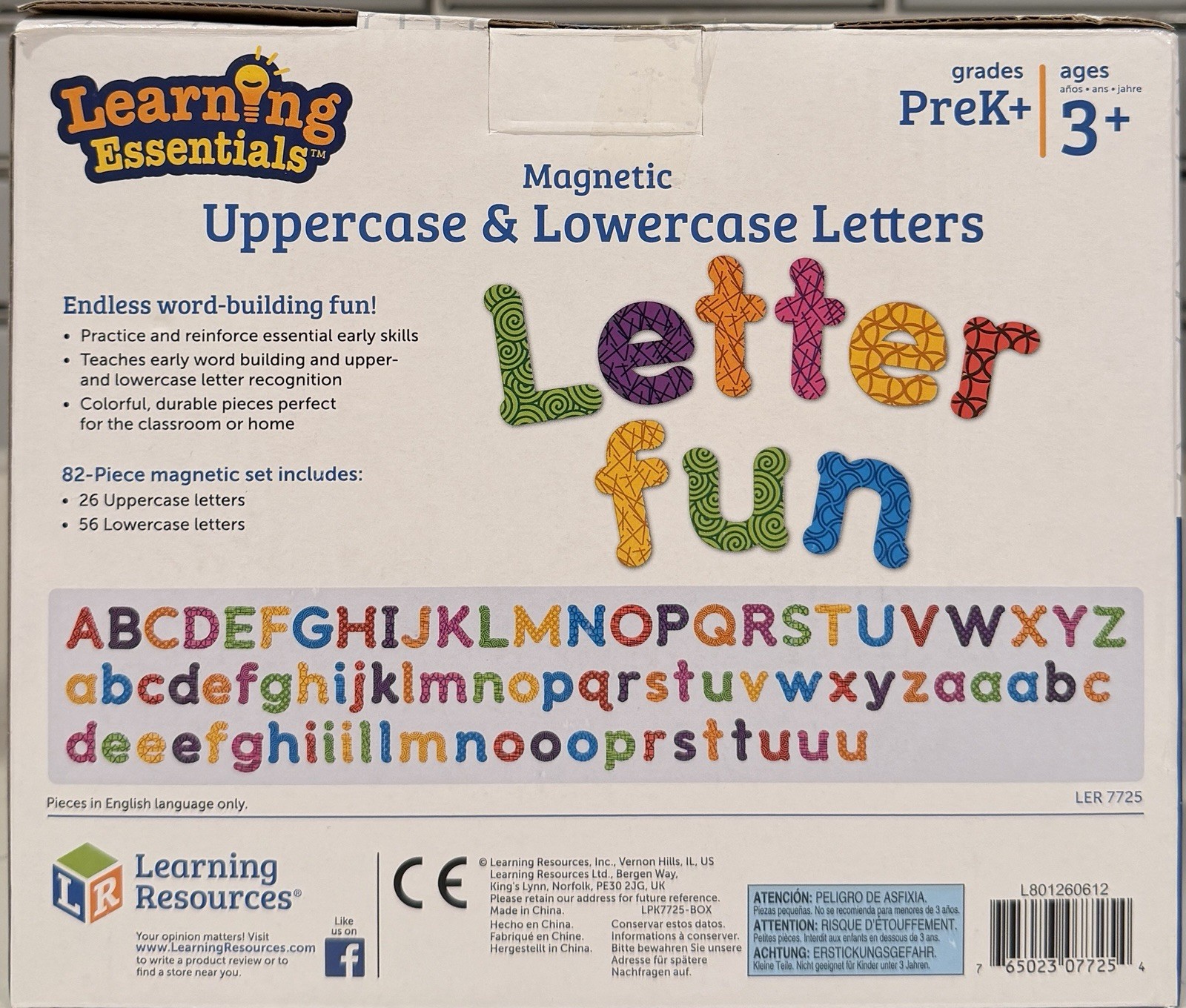 Preschool ABC Learning Activity Kit Magnetic Letters Coloring Book Markers
