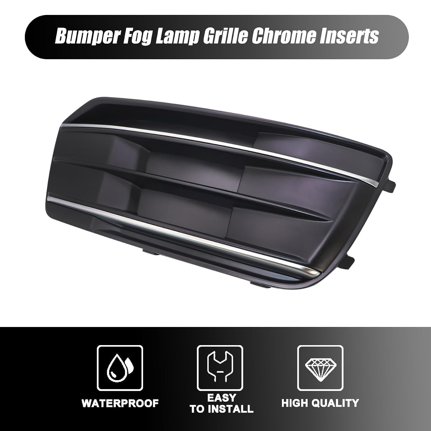 XQSMWF Front Right Passenger Side Bumper Cover Fog Light Grille Bezel Insert Com