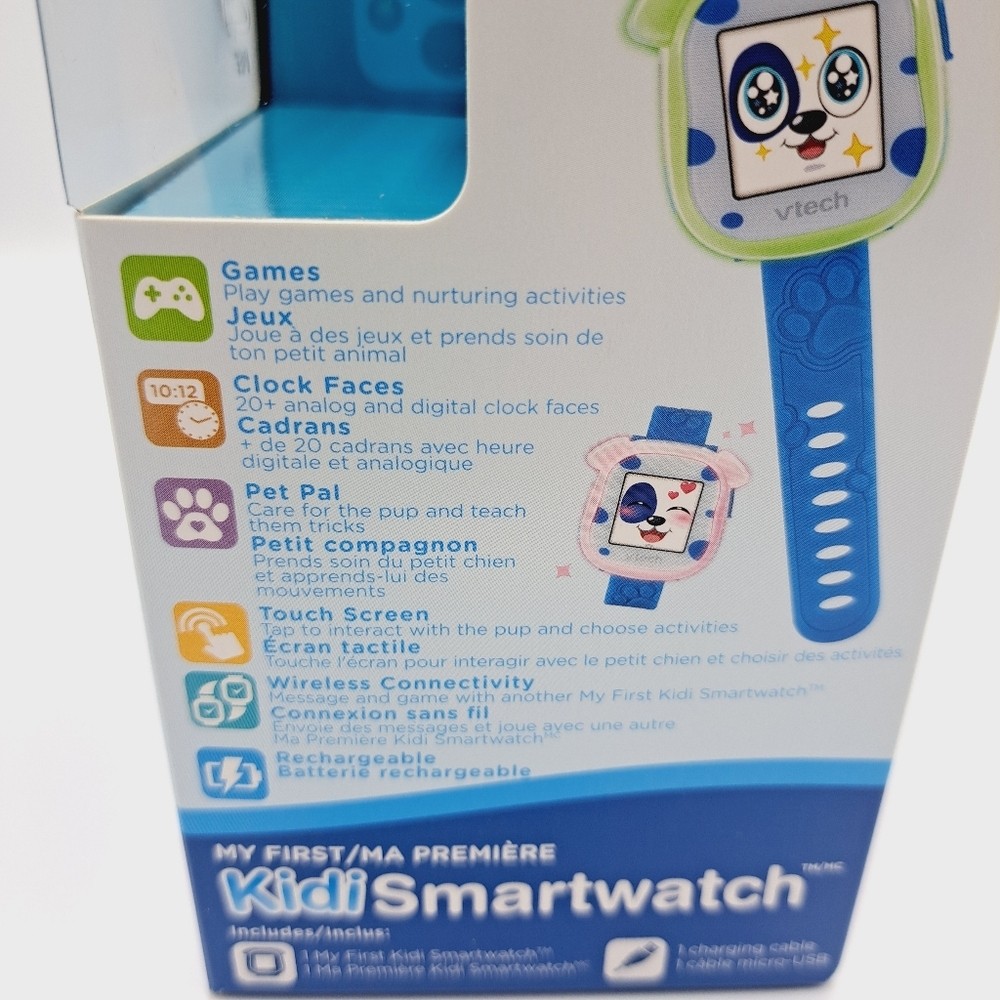 VTech My First Kidi Smartwatch Digital Dog Kid Education Exercise Toy Watch Blue