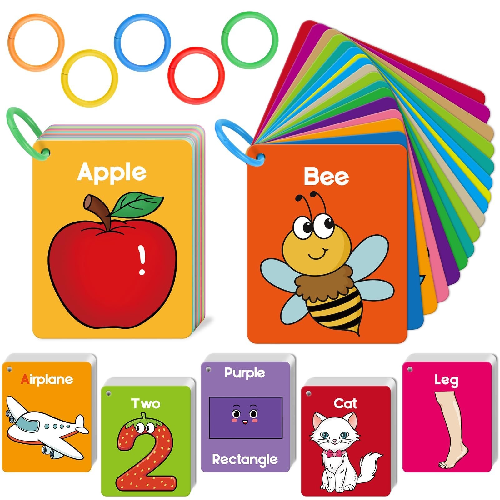 Toddler Flash Cards – Learning Alphabet, Numbers, Shapes, Colors & Animals – Edu
