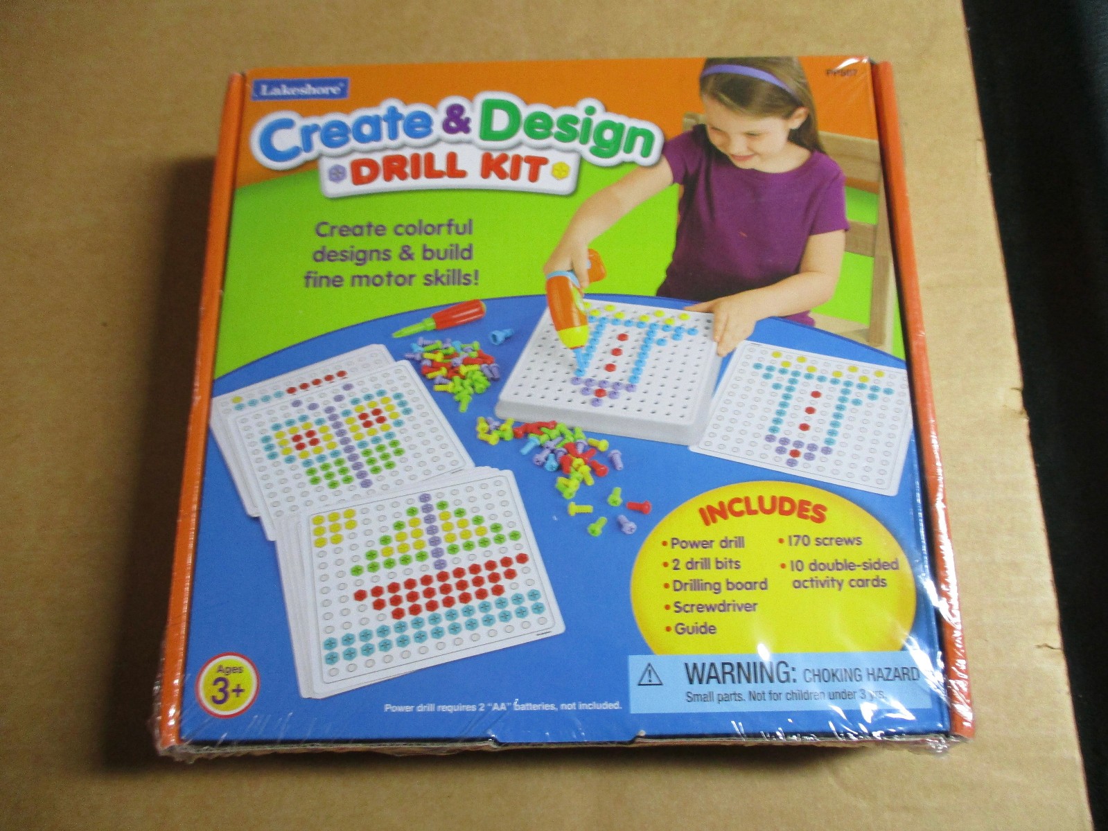 Lakeshore Create & Design Drill Kit Age 3+ Motor Skill Game / Toy SEALED NEW