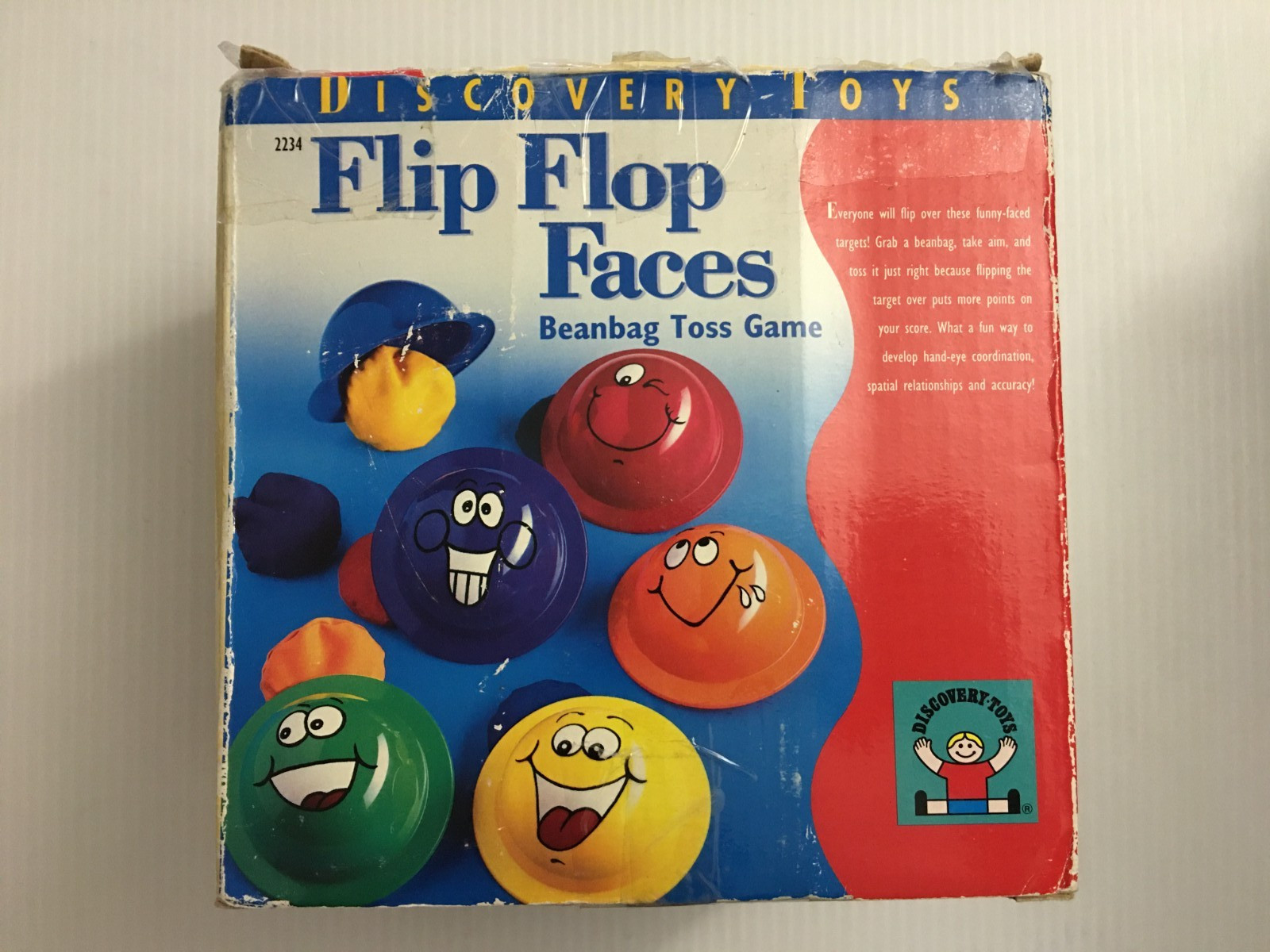 Flip Flop Faces Vintage Game 2000 Beanbag Toss Discovery Toys Feelings Emotions