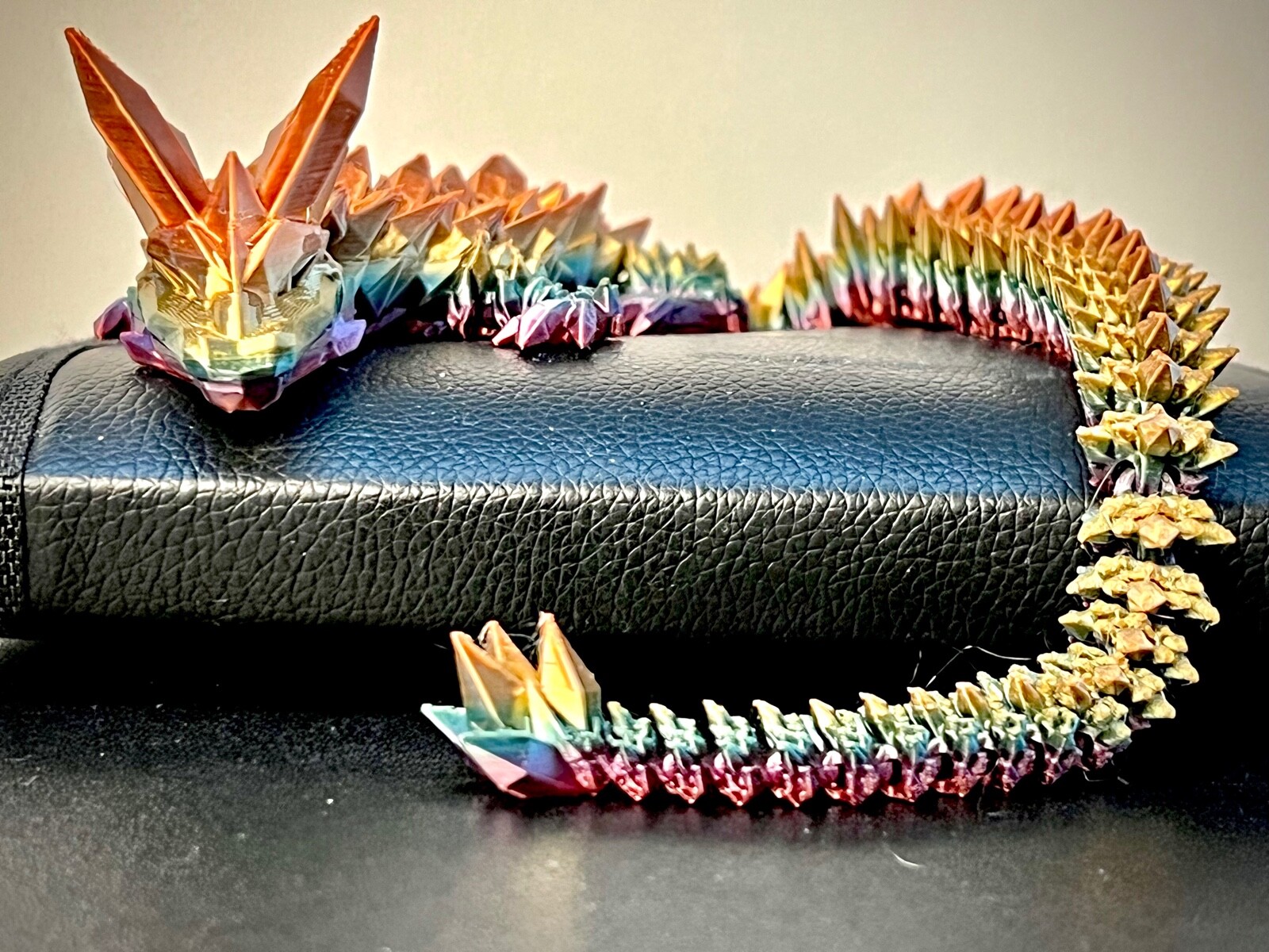 Crystal Dragon 3D Printed 24” Flexi Articulated Fidget Toy