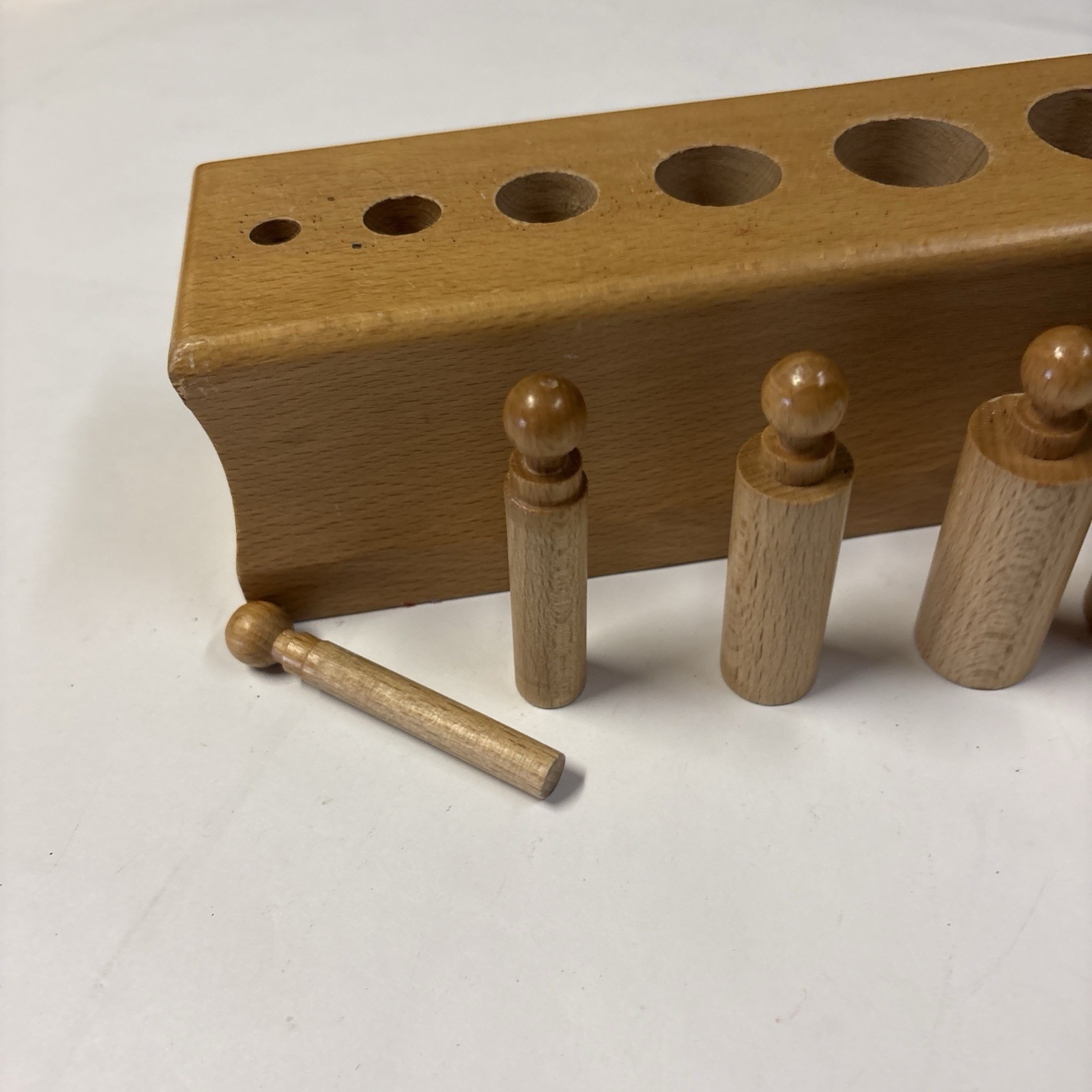 Montessori VintageNienhuis Knobbed Cylinder Block Set #1, Holland