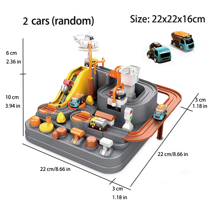 Racing Rail Car Model Educational Toys Children Track Adventure Game Brain Mecha