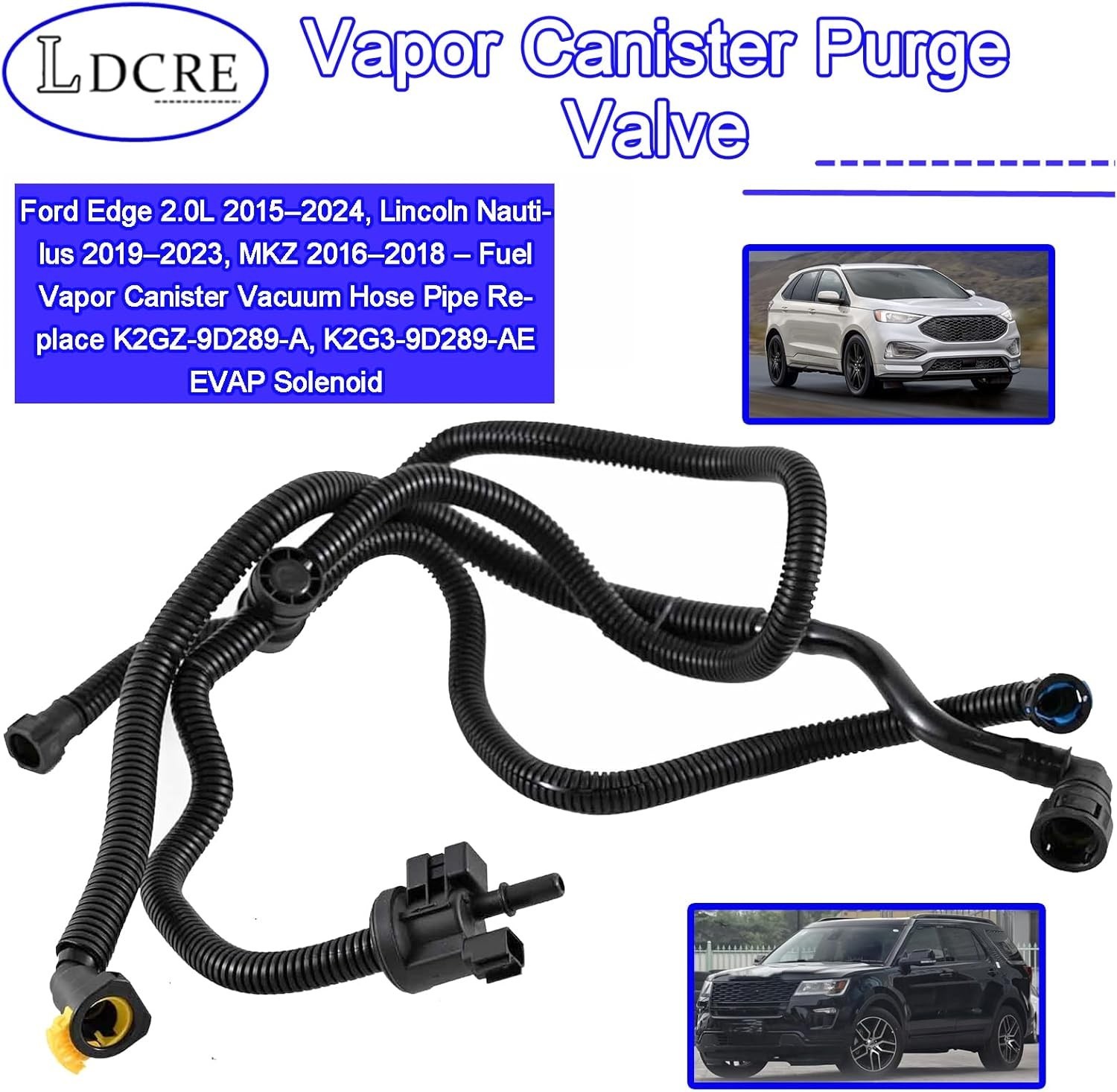 Vapor Canister Purge Valve for Ford Edge 2.0L 2015–2024, Lincoln Nautilus 2019–2