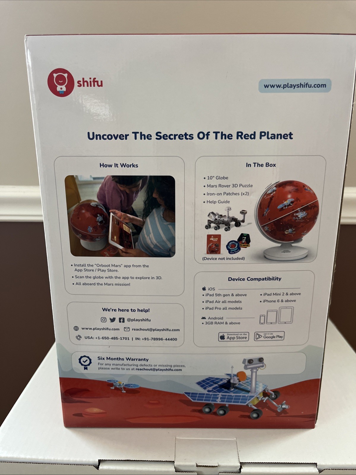 Mars Globe with Rover Locations – by Shifu Orboot, Mars Interactive AR