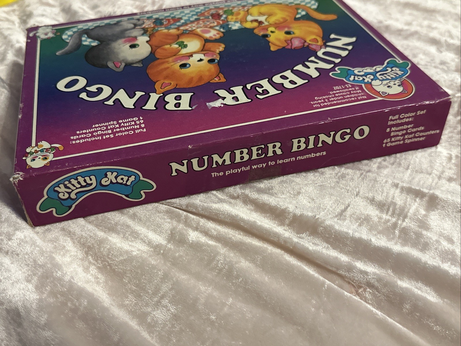 Kitty Kat Number Bingo Home School Game Open Box Vintage VGUC RARE