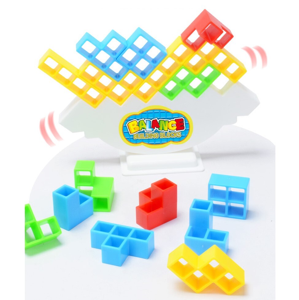 Tetra Tower Balance Puzzle Board Game Building Block Toys For Kids & Adults