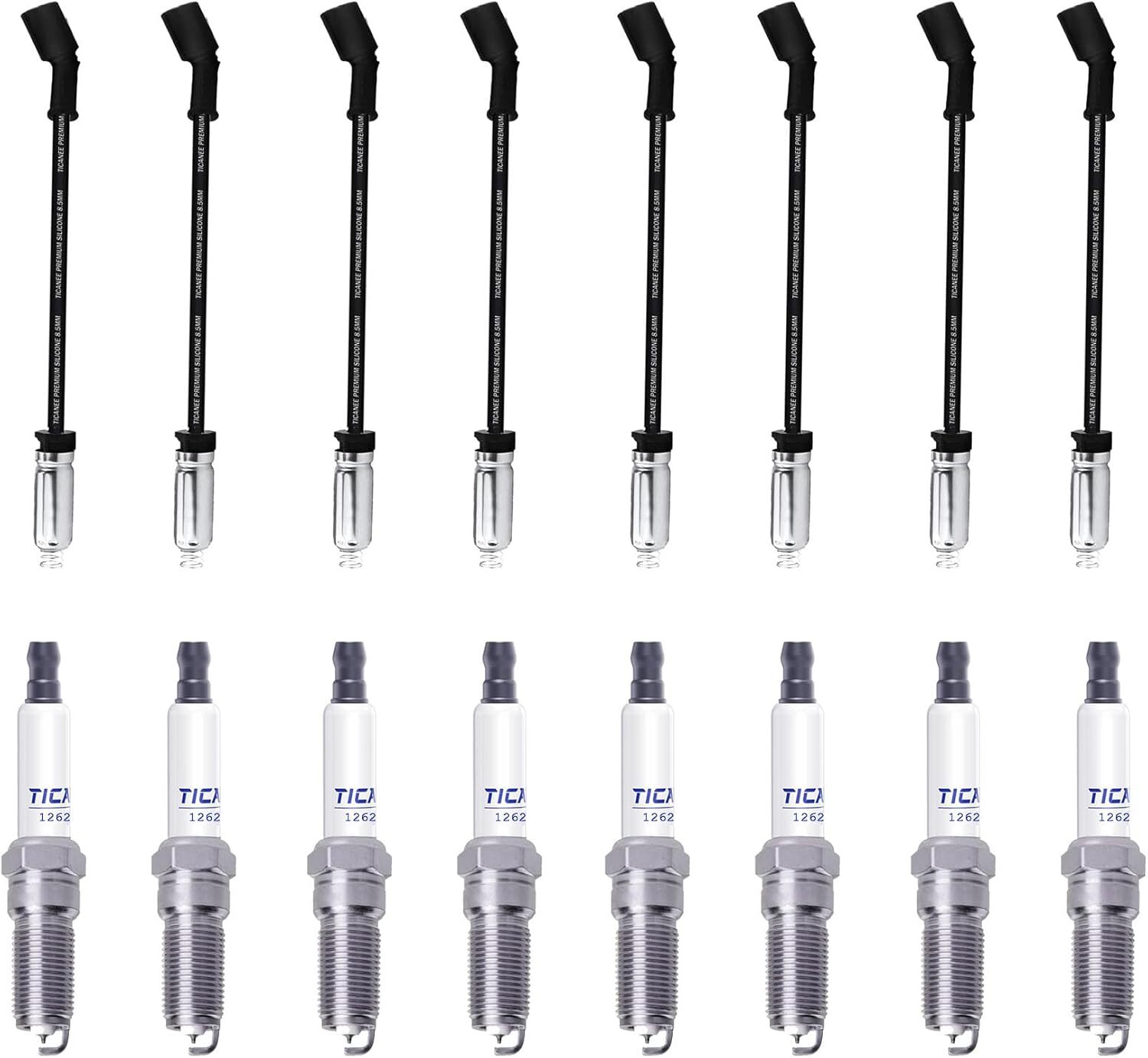 2014-2022 Spark Plugs and Wires for Chevy 5.3 4.8L 6.0 6.2 LS V8, 41 114 Spark
