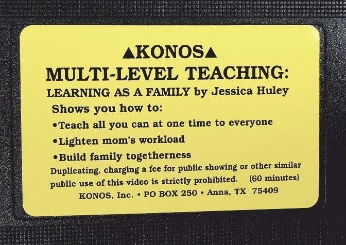 Multi-Level Teaching: Learning as a Family (KONOS) VHS