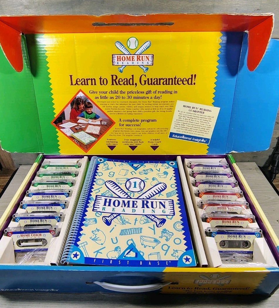 Learn to Read Program by Educational Insights 4+ Home Run School Workbooks Tapes