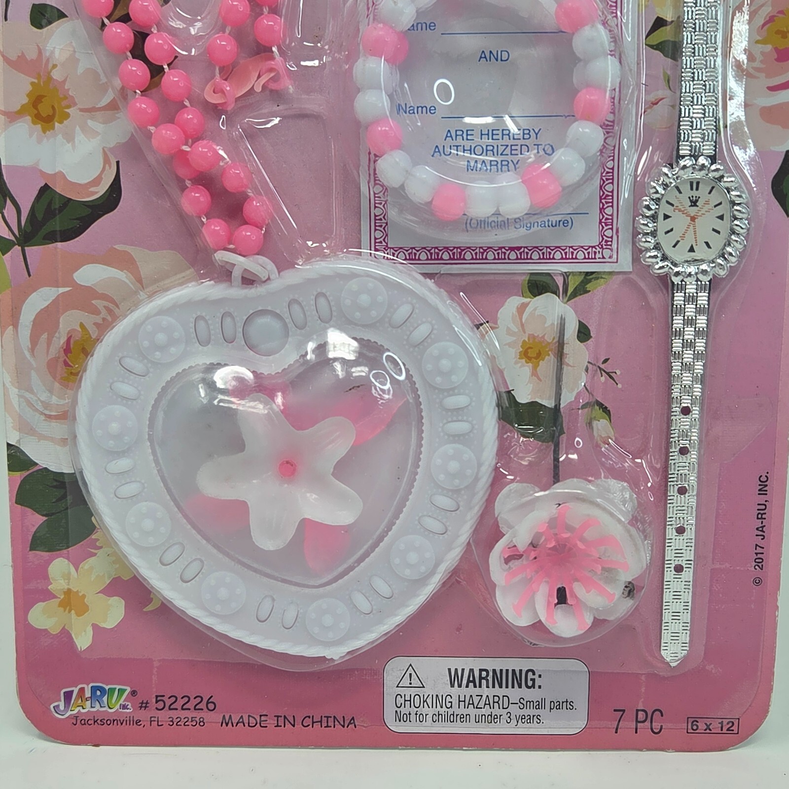 2017 JA-RU DREAM BRIDE WEDDING DAY RINGS NECKLACE WATCH KIDS PLASTIC TOY NEW