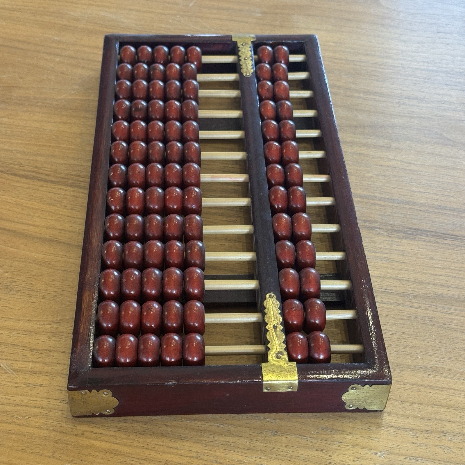Vintage Chinese Wooden Rare Abacus Board 91 Beads 37cm x 19cm