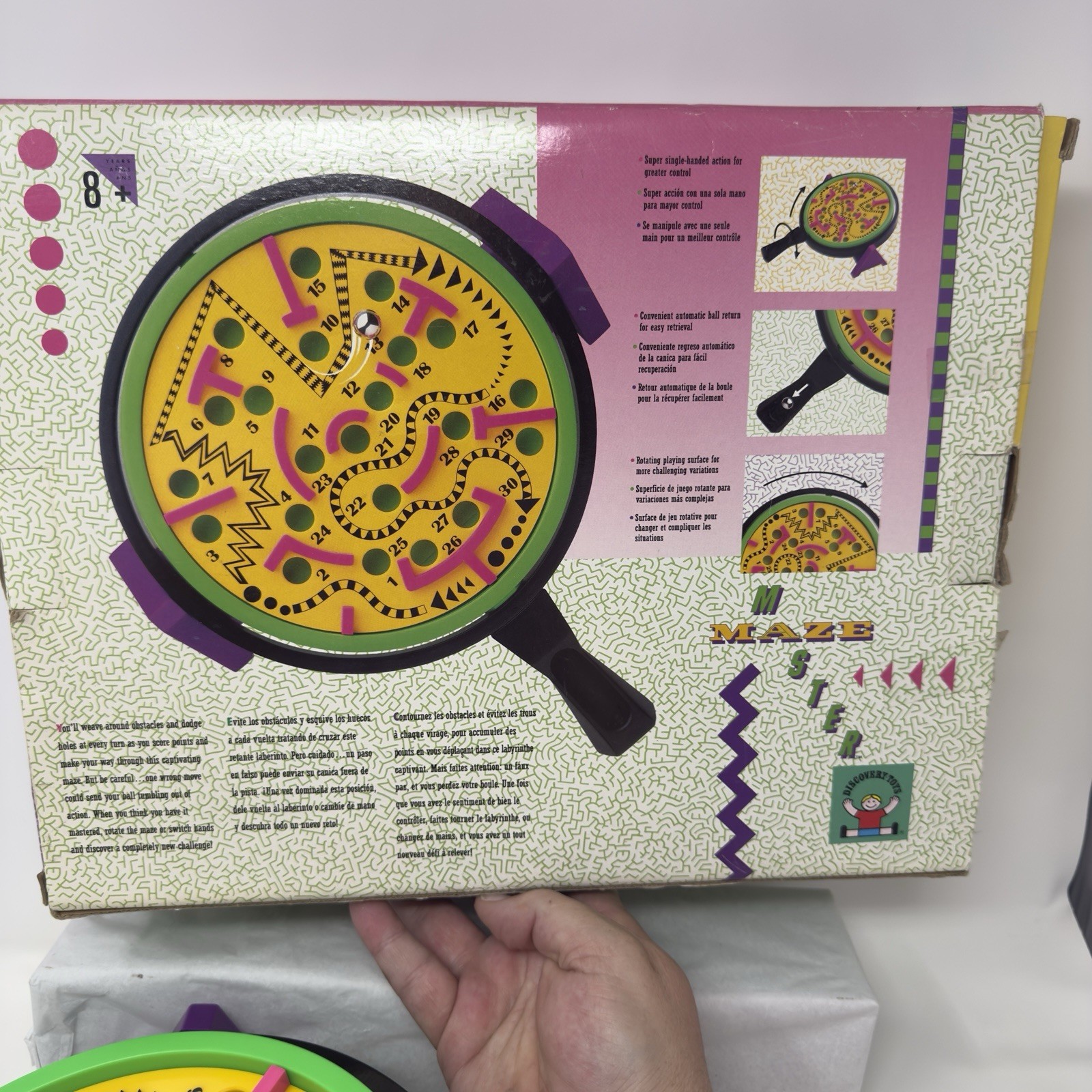 Vtg Y2K Discovery Toys Maze Master Labyrinth Game 90s Skill Marble Puzzle Retro