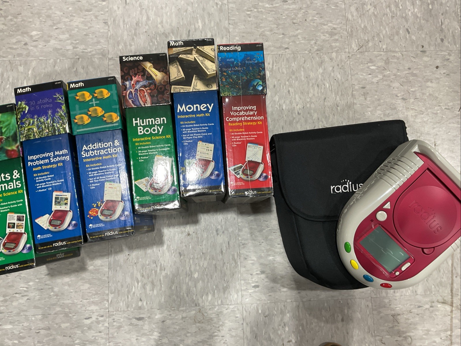 Radius Audio Learning System By Learning Resources w/ Science And Math Sets