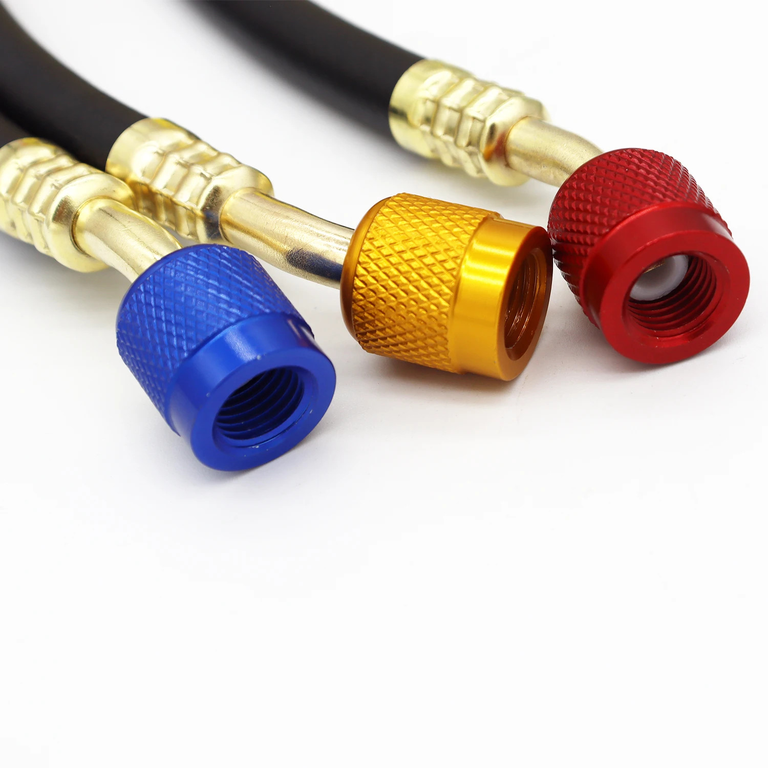 AC Charging Hose Tube Kit Hose Low Loss Fittings for R134A R12 R22 Refrigerant